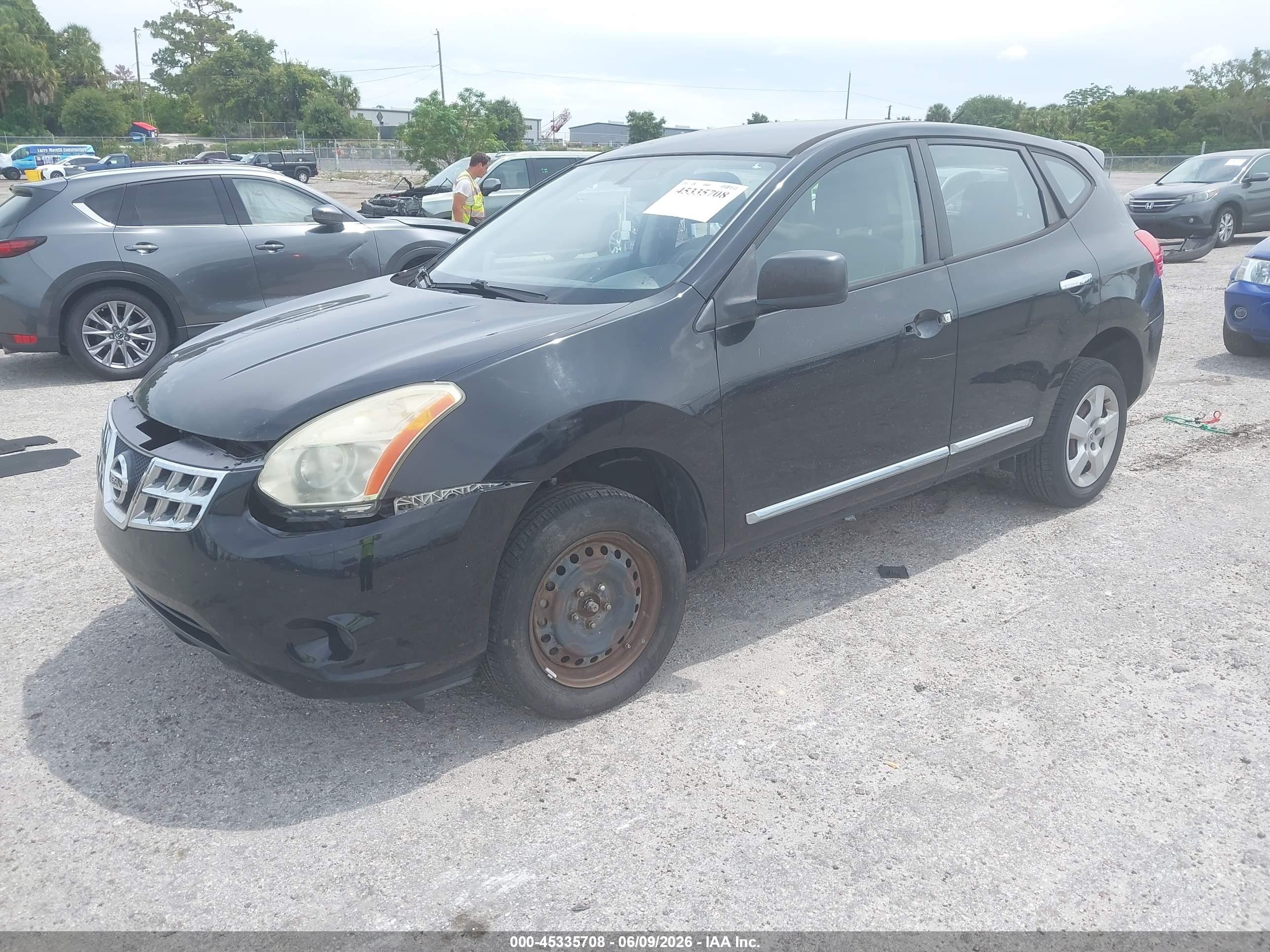 2011 Nissan Rogue S Черный vin: JN8AS5MV1BW687219