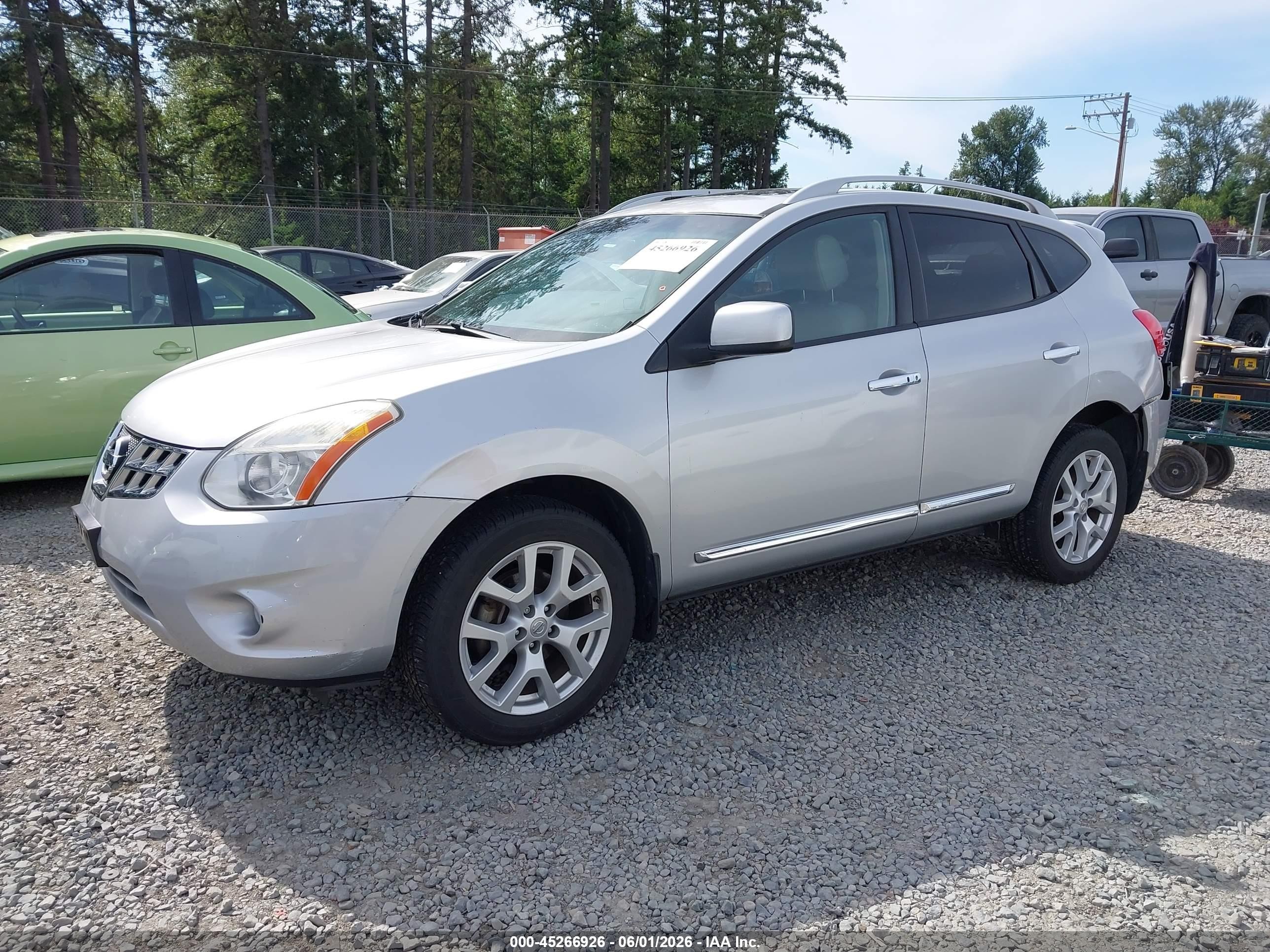 2011 Nissan Rogue Sv Silver vin: JN8AS5MV1BW690296