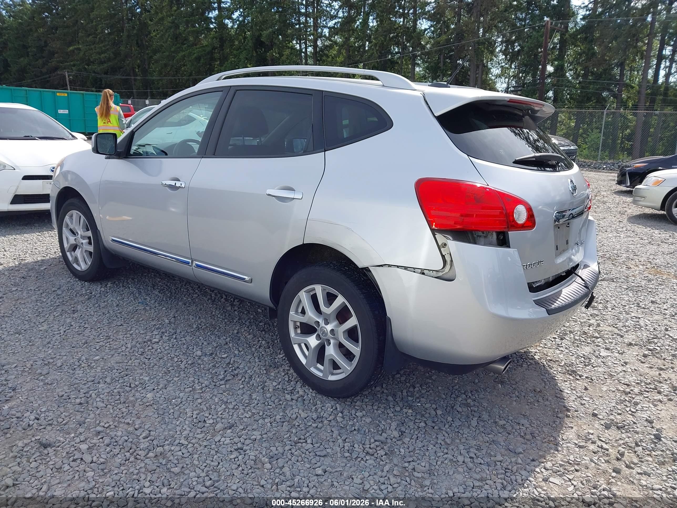 2011 Nissan Rogue Sv Silver vin: JN8AS5MV1BW690296