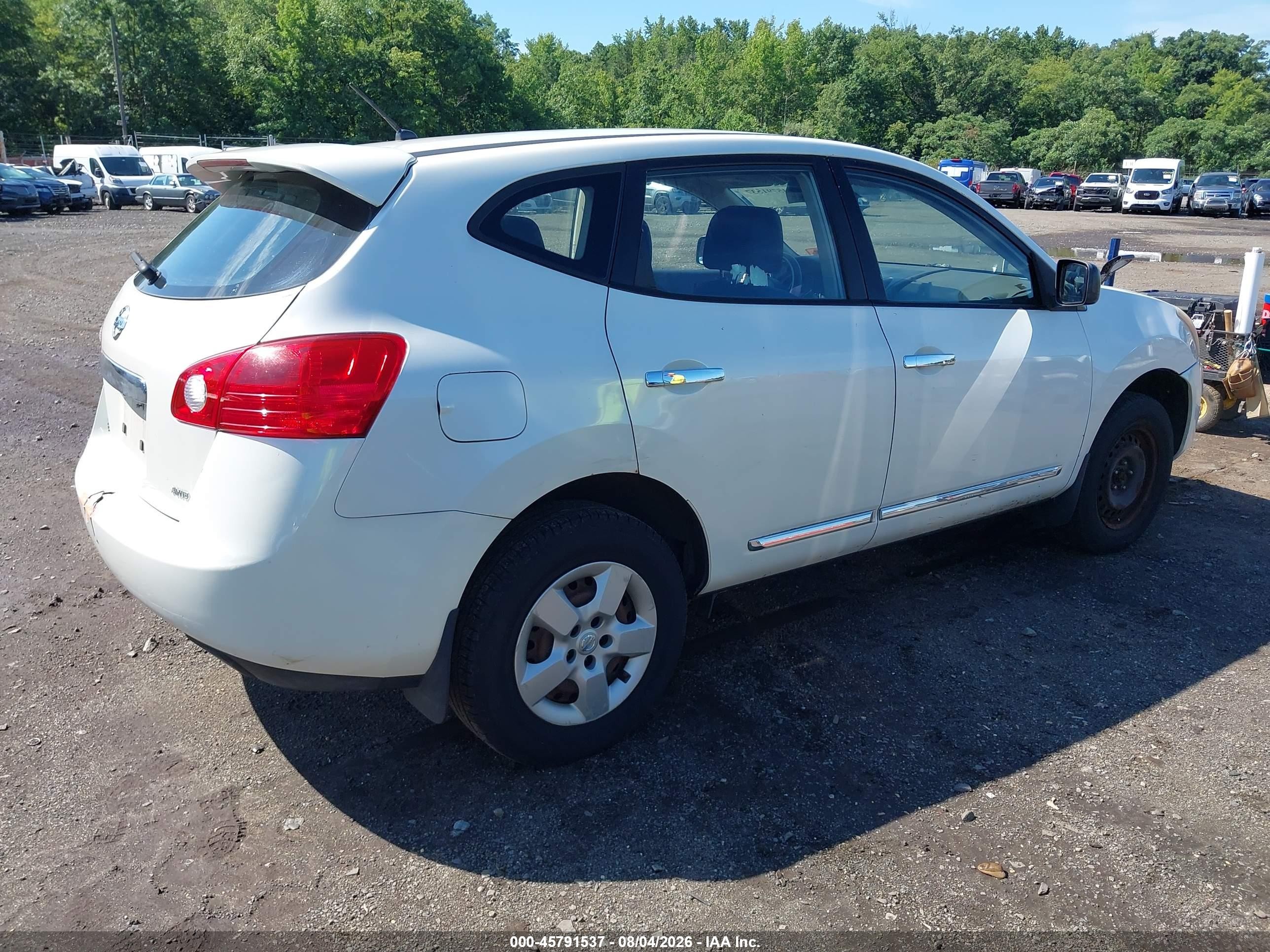 2012 Nissan Rogue S White vin: JN8AS5MV1CW353659