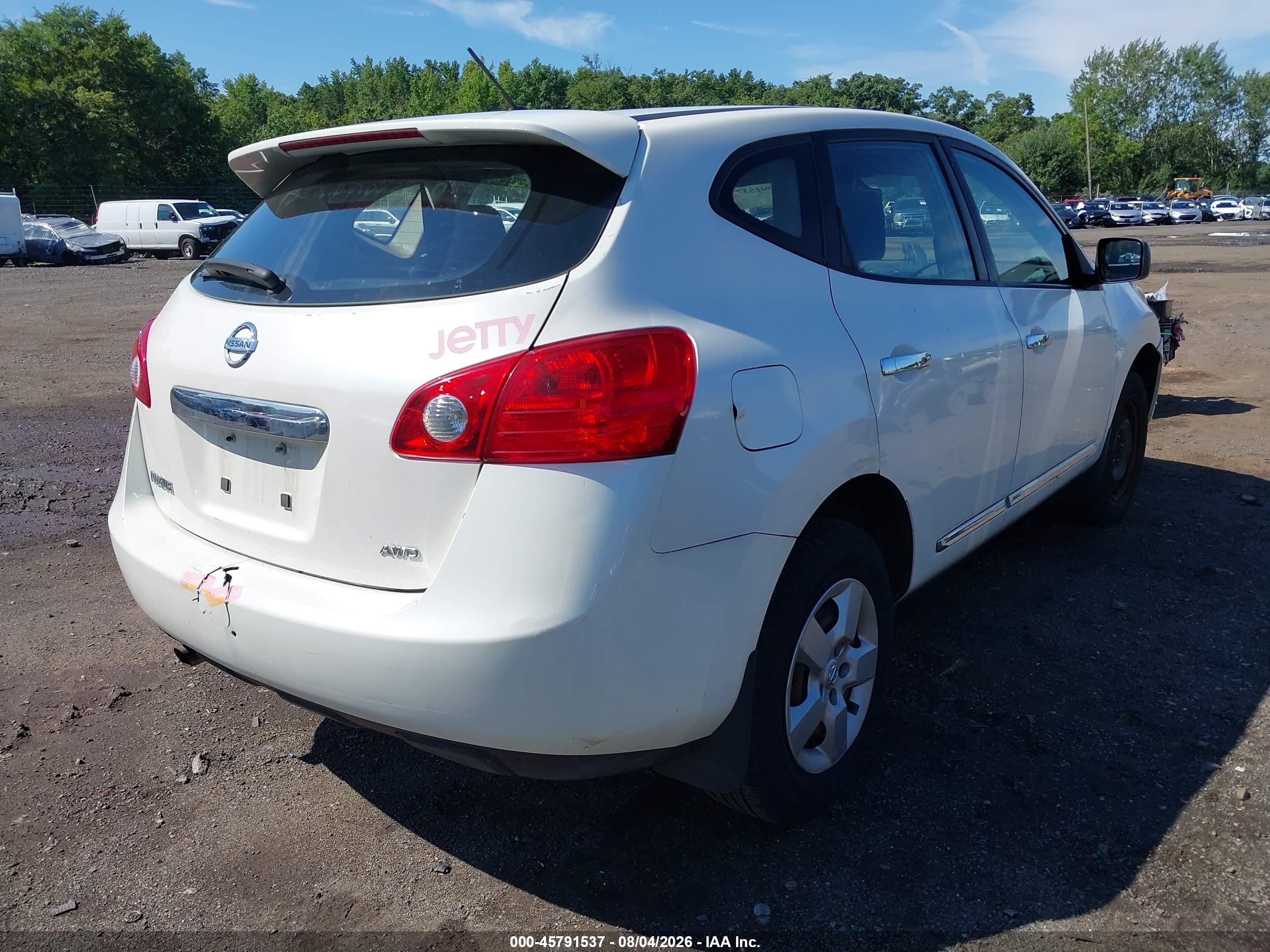 2012 Nissan Rogue S White vin: JN8AS5MV1CW353659