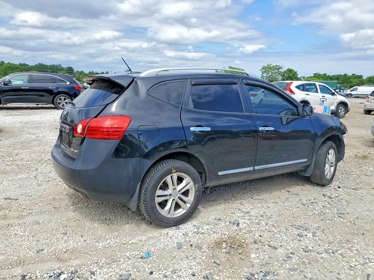 2012 Nissan Rogue S Черный vin: JN8AS5MV1CW372034