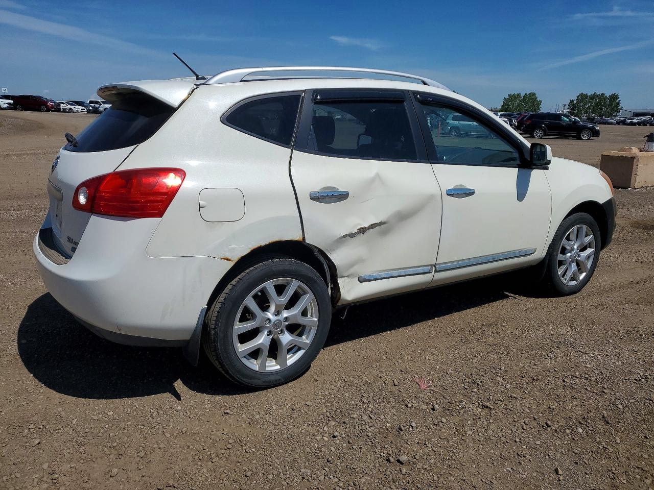 2012 Nissan Rogue S White vin: JN8AS5MV1CW378352