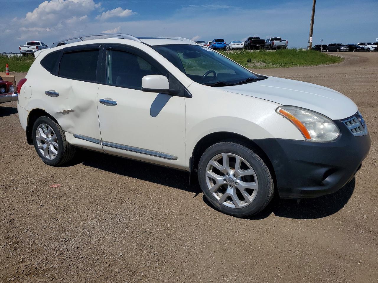 2012 Nissan Rogue S White vin: JN8AS5MV1CW378352