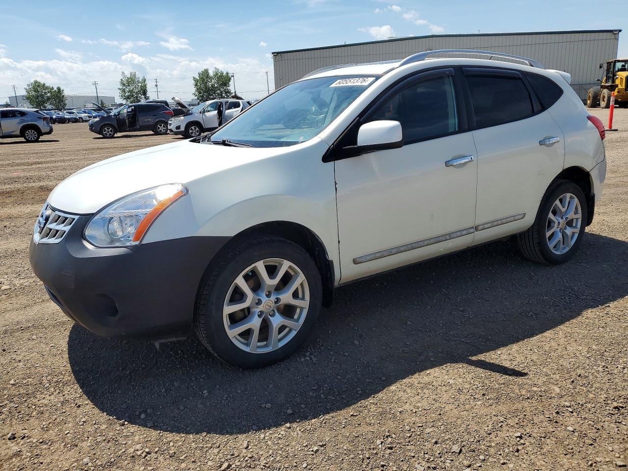 2012 Nissan Rogue S White vin: JN8AS5MV1CW378352