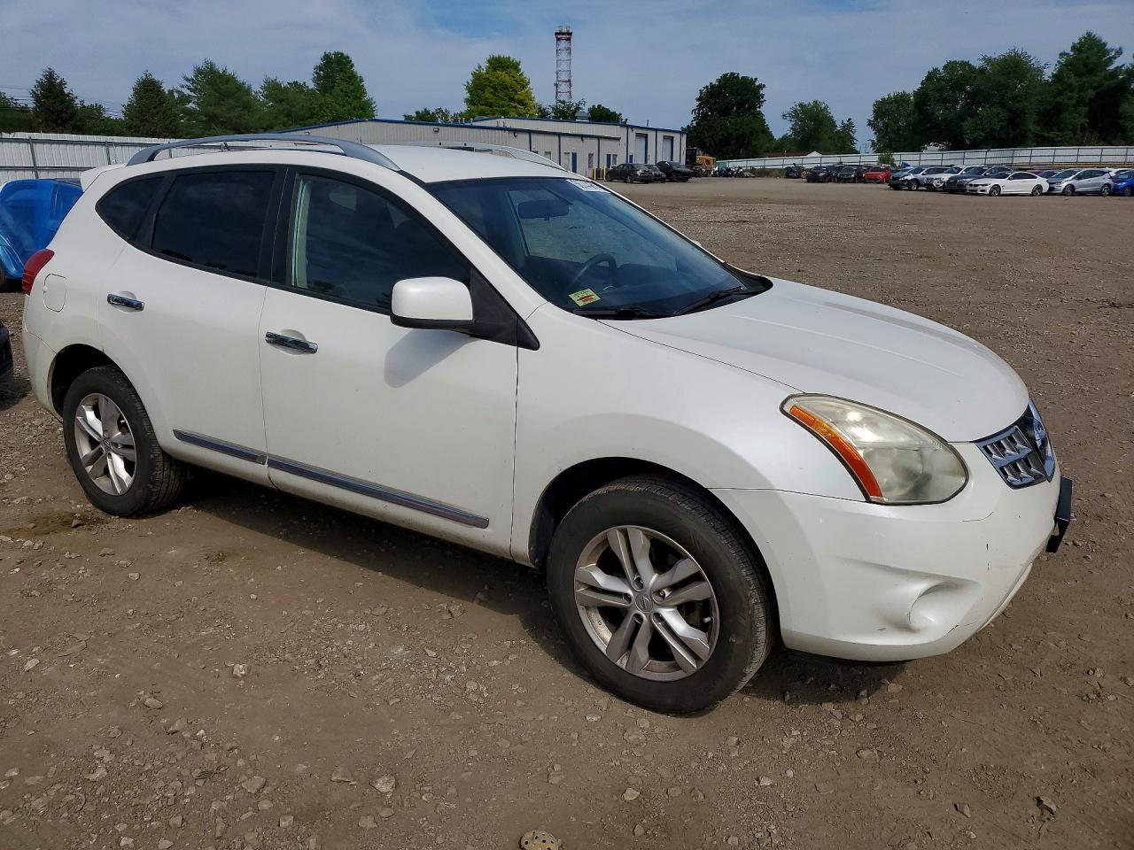 2012 Nissan Rogue S White vin: JN8AS5MV1CW389058