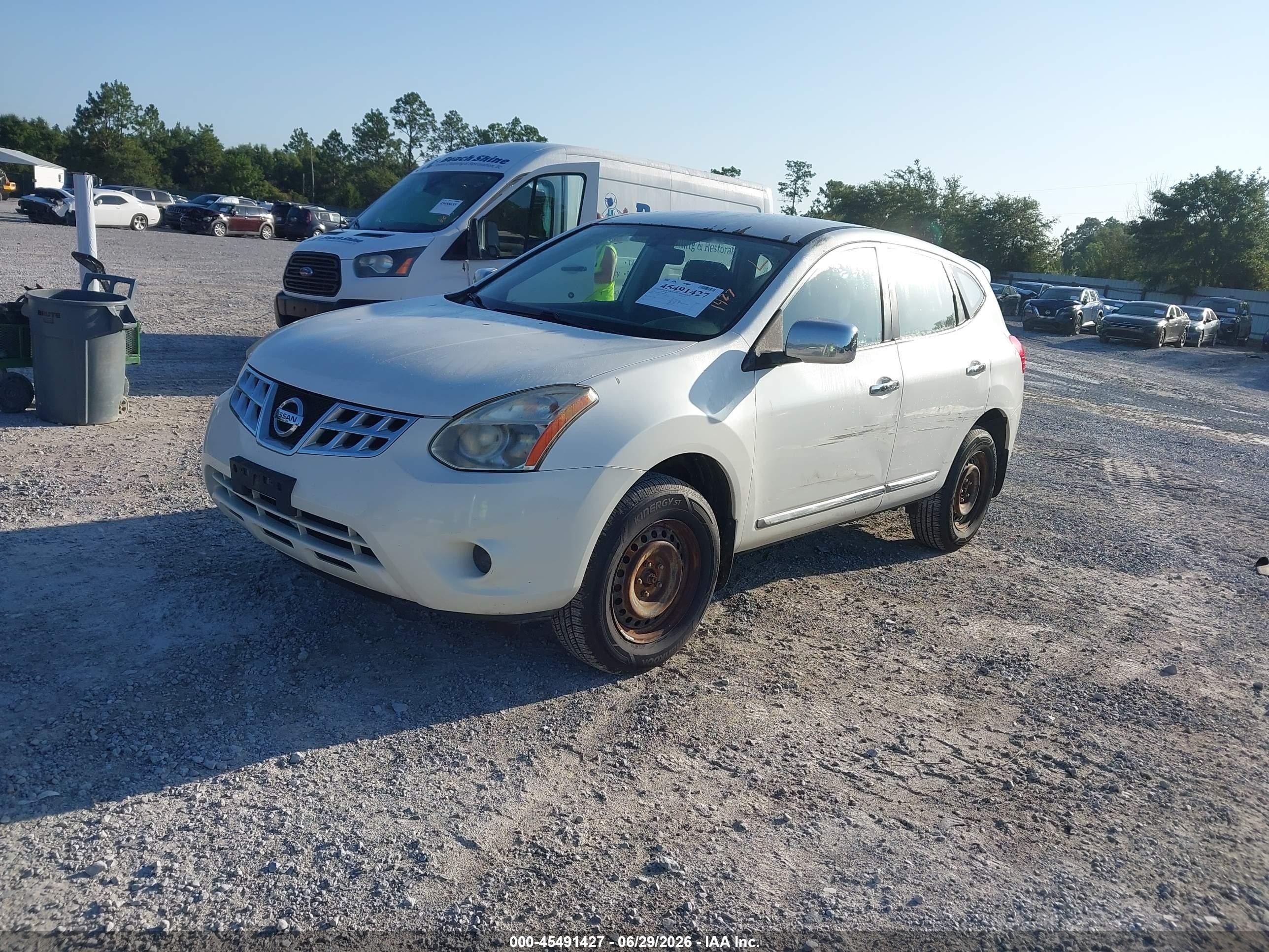 2012 Nissan Rogue S Белый vin: JN8AS5MV1CW394566