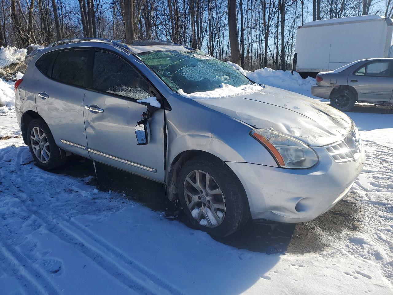 2012 Nissan Rogue S Silver vin: JN8AS5MV1CW411933