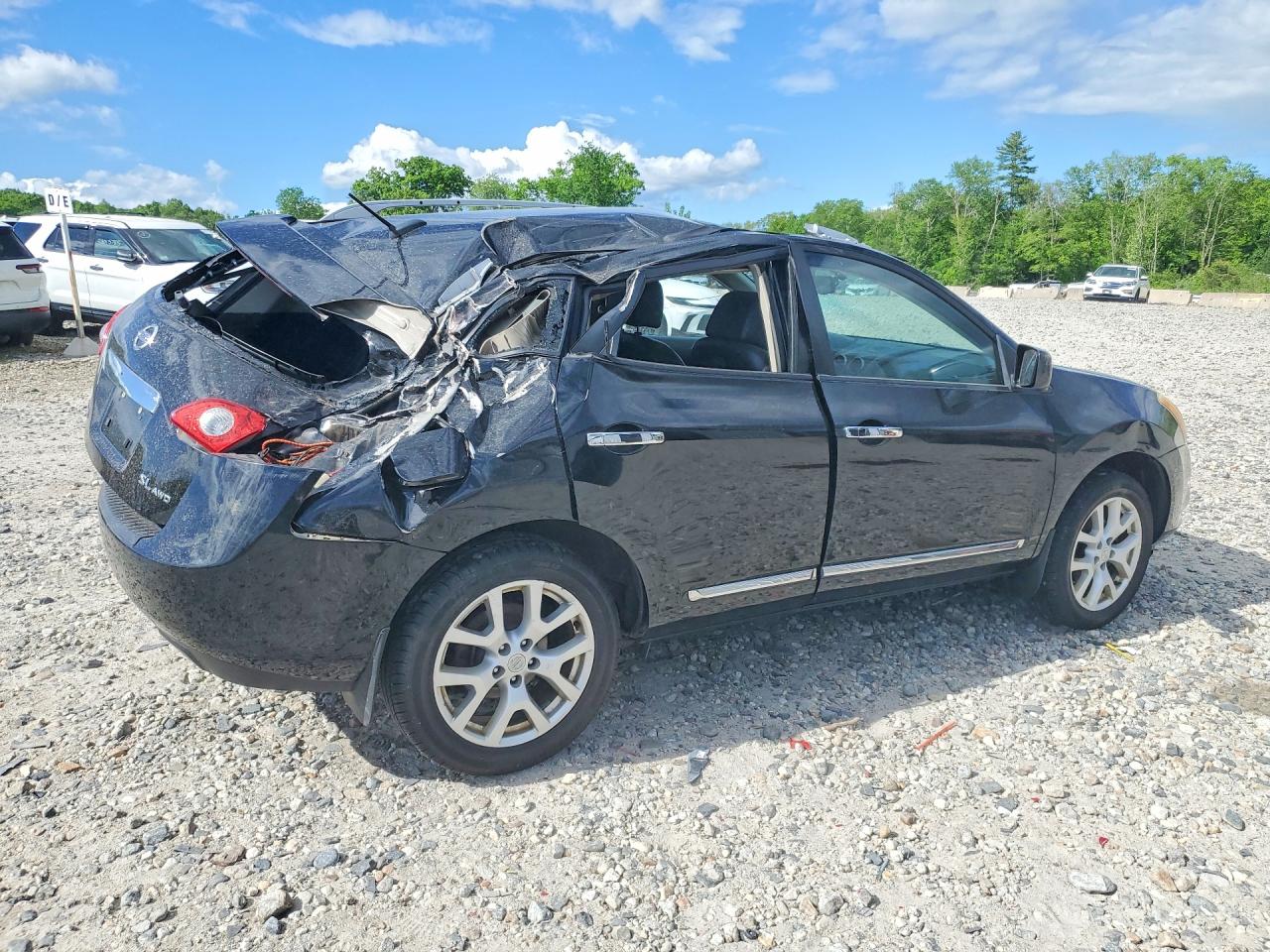 2012 Nissan Rogue S Черный vin: JN8AS5MV1CW420146