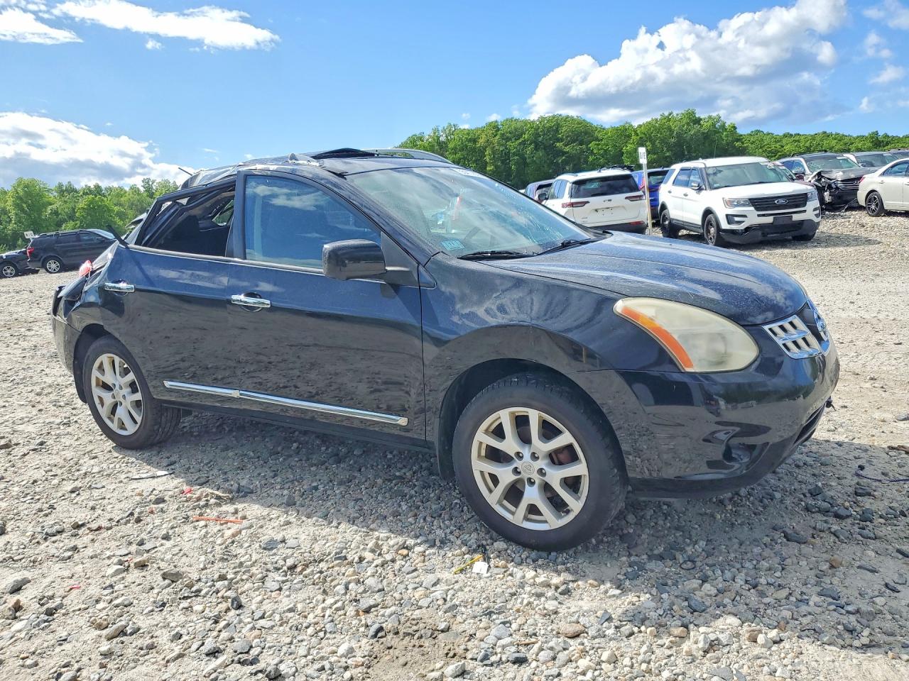 2012 Nissan Rogue S Черный vin: JN8AS5MV1CW420146