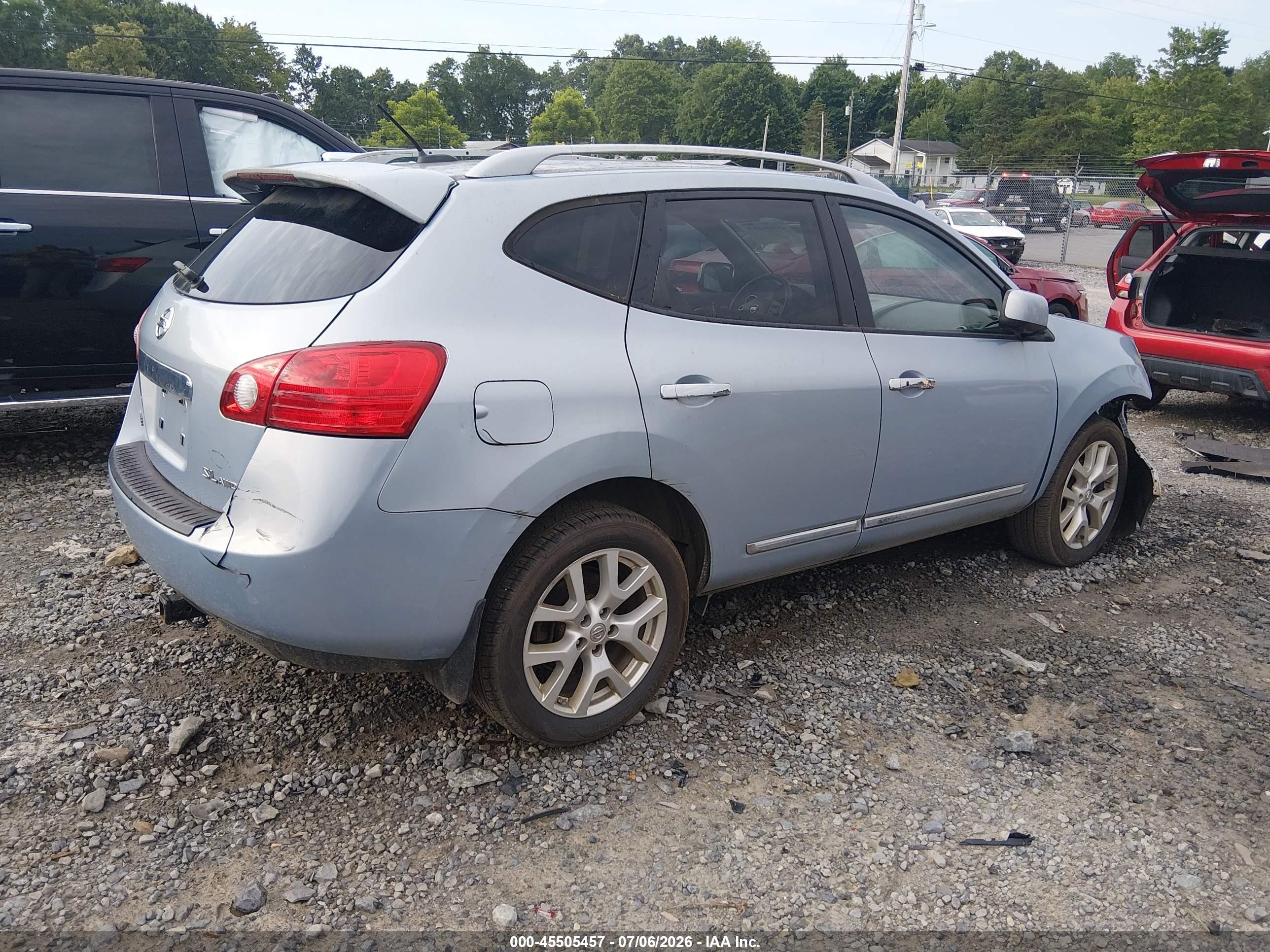 2012 Nissan Rogue Sv W/sl Pkg Light Blue vin: JN8AS5MV1CW421491