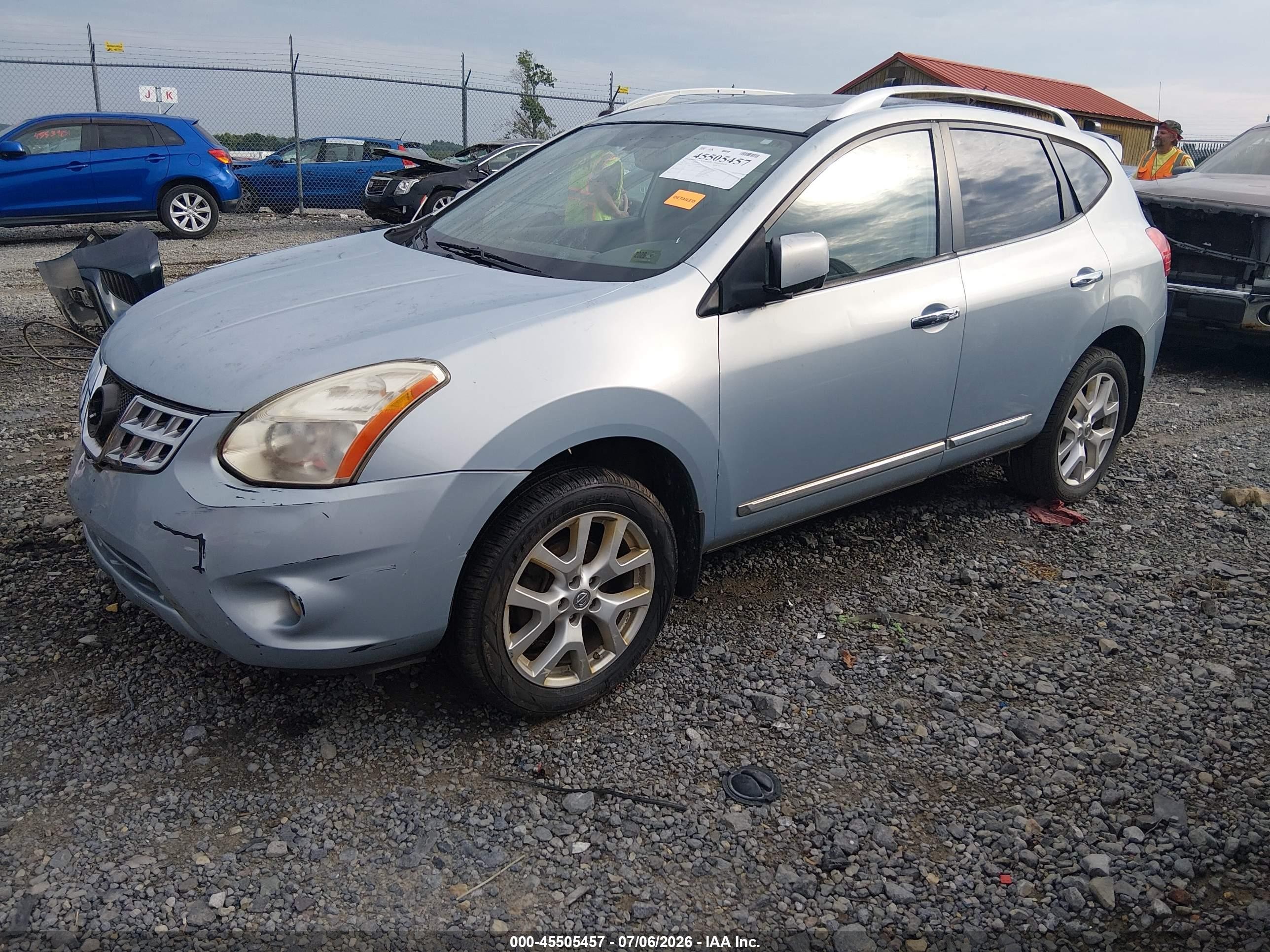 2012 Nissan Rogue Sv W/sl Pkg Light Blue vin: JN8AS5MV1CW421491