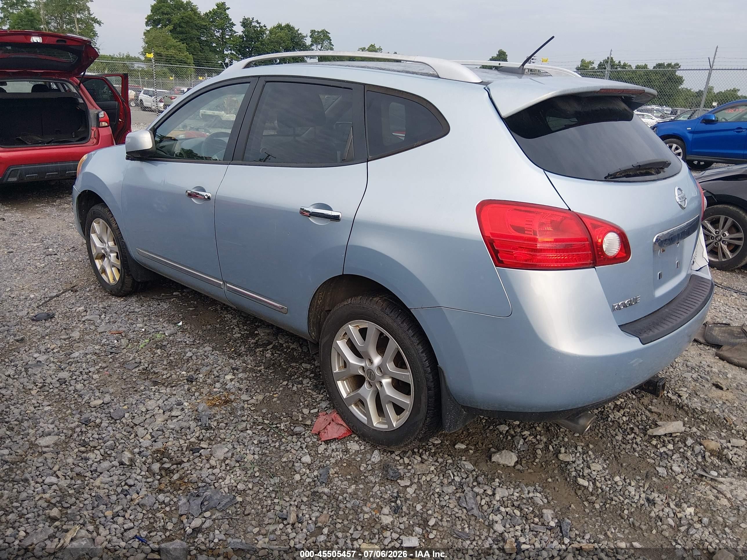 2012 Nissan Rogue Sv W/sl Pkg Light Blue vin: JN8AS5MV1CW421491