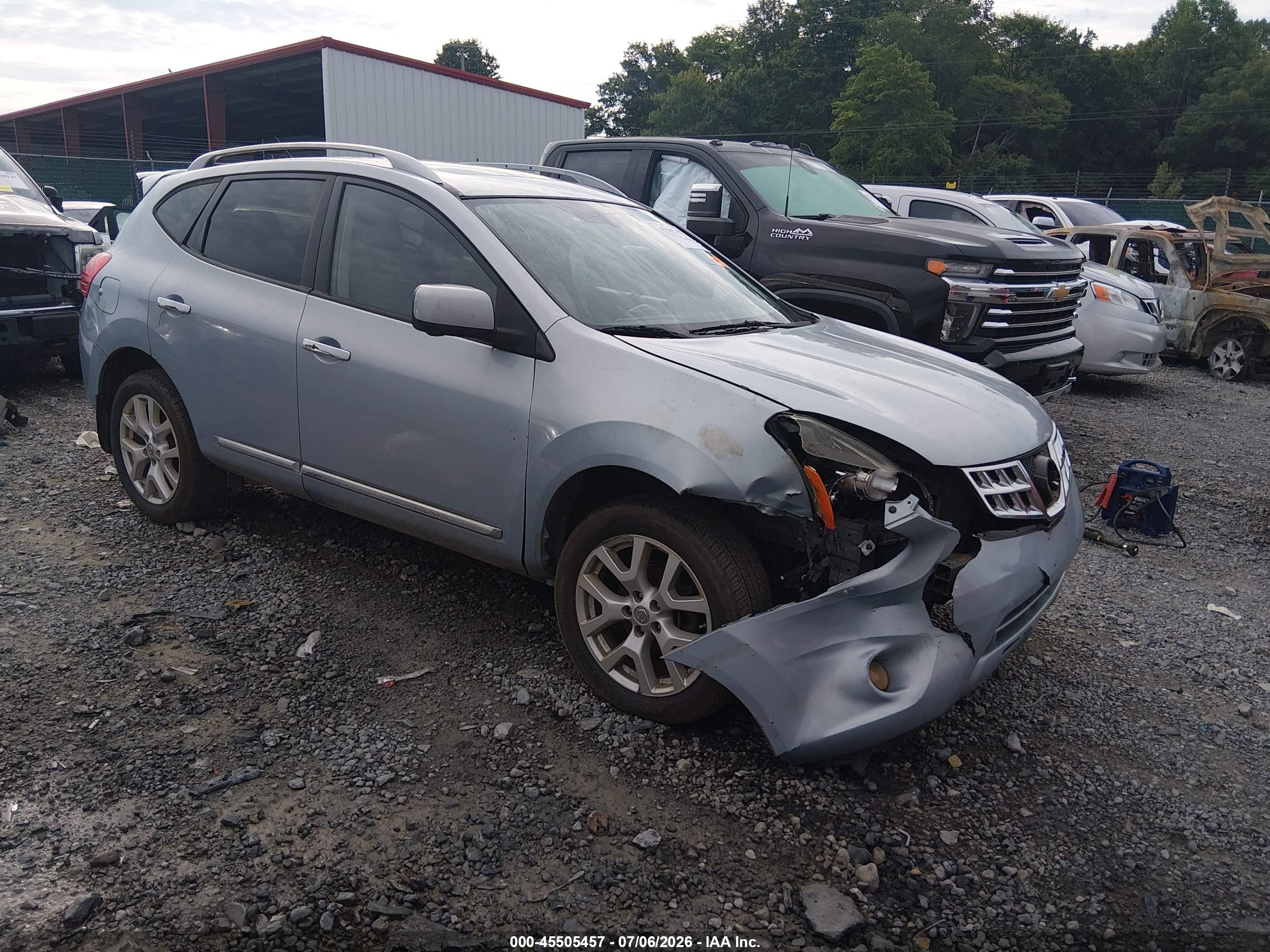 2012 Nissan Rogue Sv W/sl Pkg Light Blue vin: JN8AS5MV1CW421491