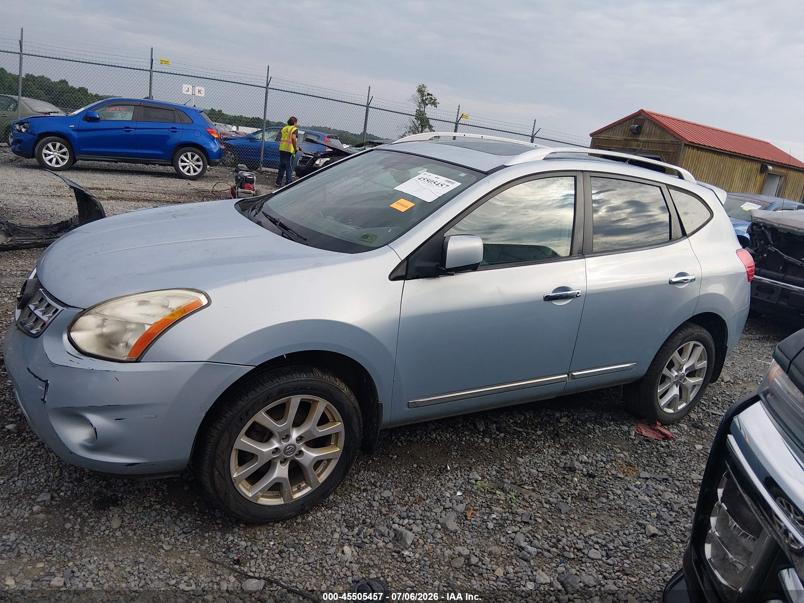 2012 Nissan Rogue Sv W/sl Pkg Light Blue vin: JN8AS5MV1CW421491