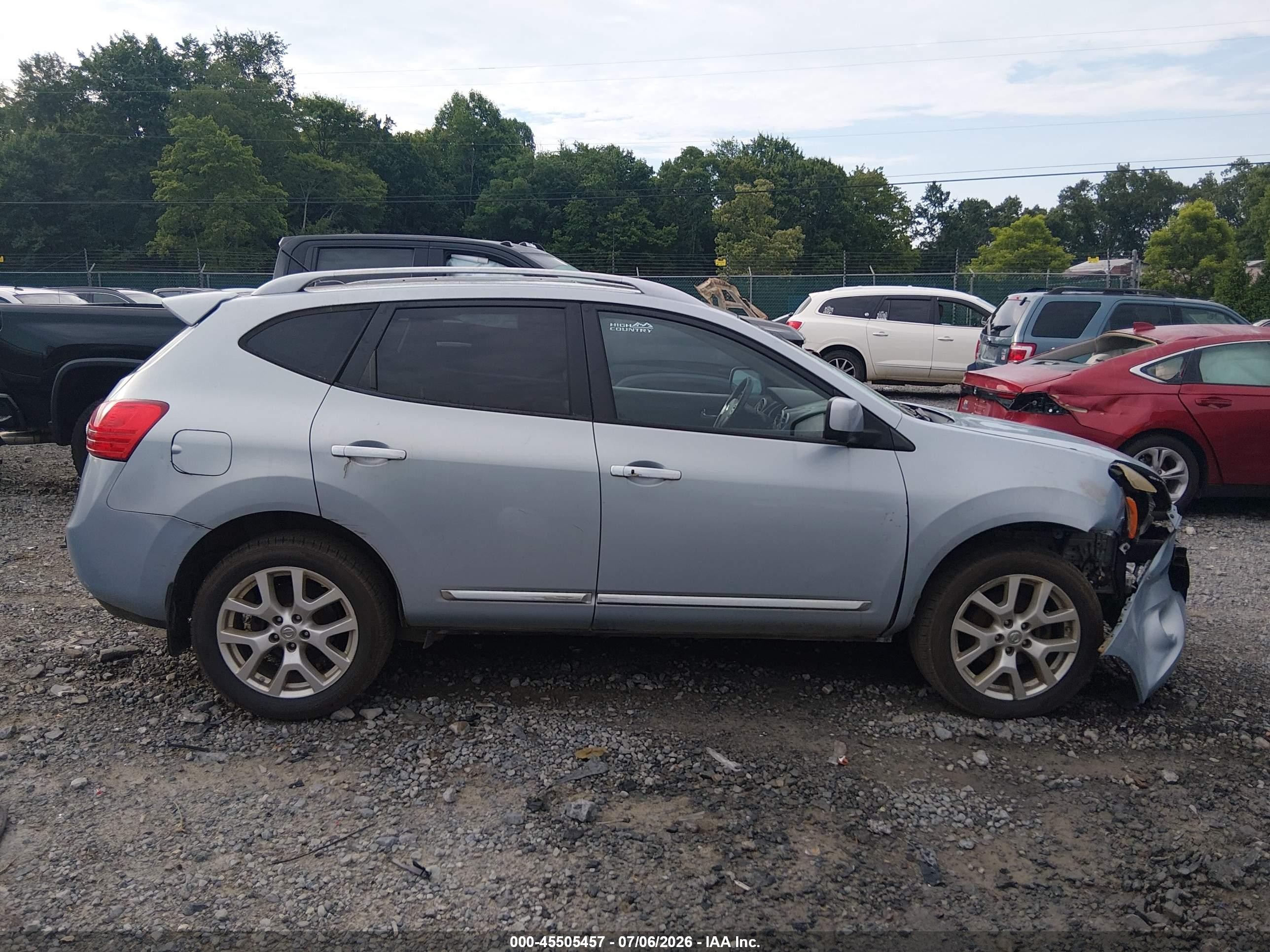 2012 Nissan Rogue Sv W/sl Pkg Light Blue vin: JN8AS5MV1CW421491