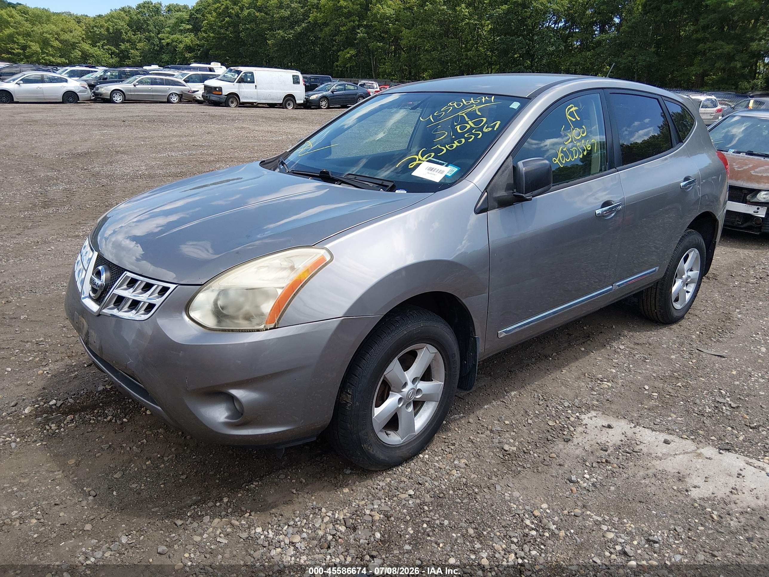 2012 Nissan Rogue S Gray vin: JN8AS5MV1CW704375