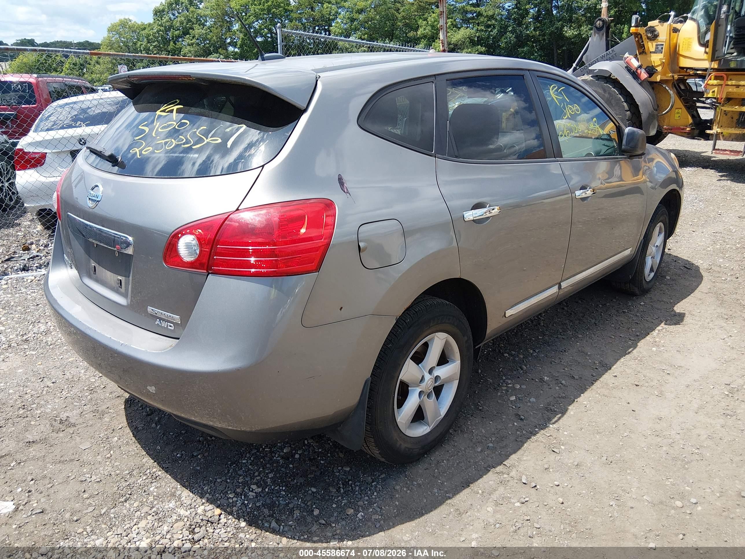 2012 Nissan Rogue S Gray vin: JN8AS5MV1CW704375