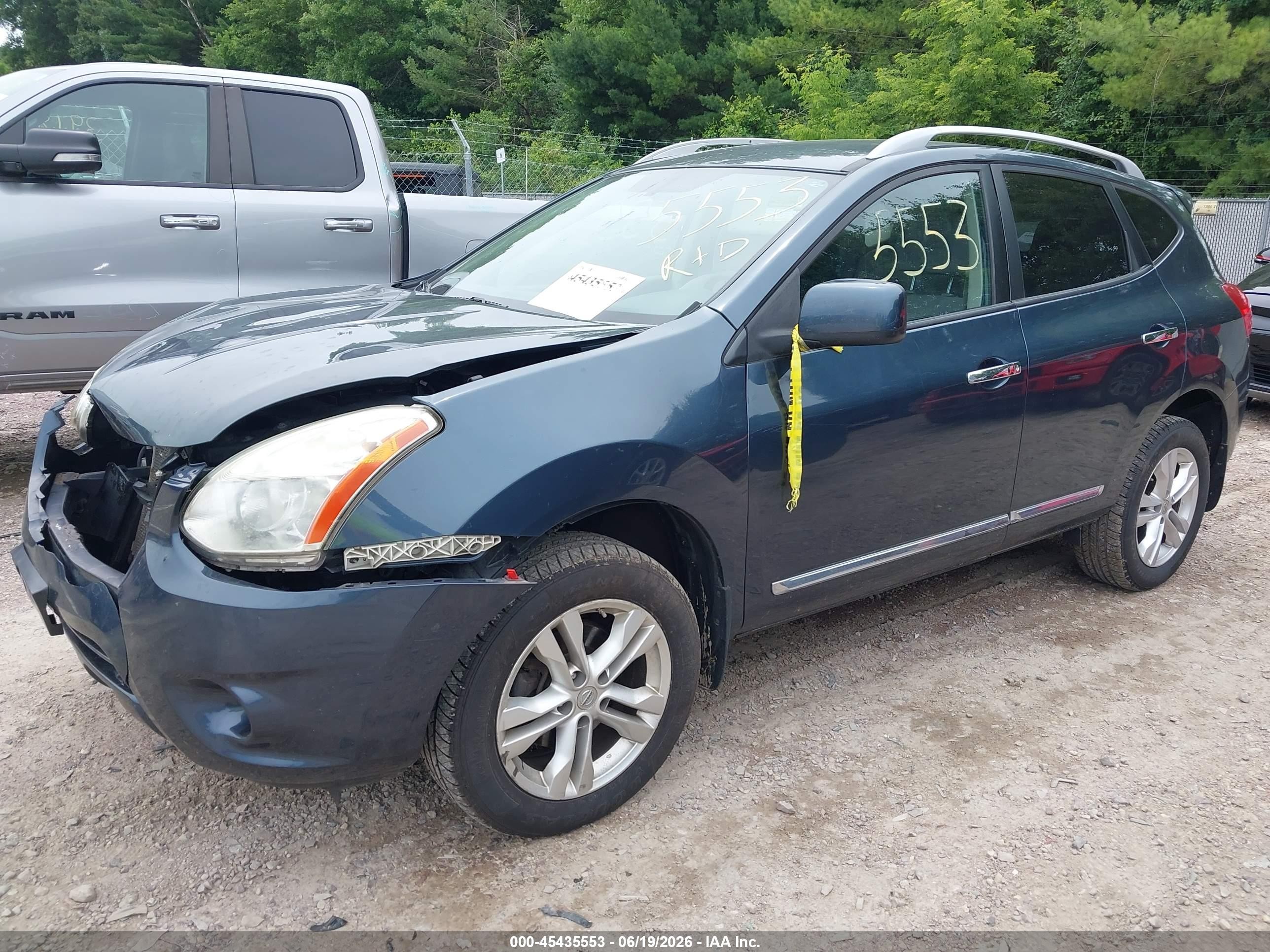 2013 Nissan Rogue Sv Blue vin: JN8AS5MV1DW122620