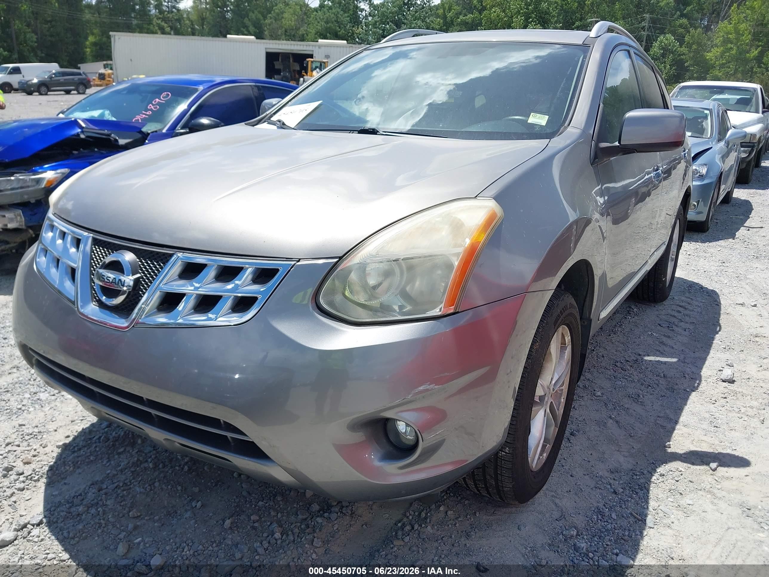 2013 Nissan Rogue Sv Gray vin: JN8AS5MV1DW125985