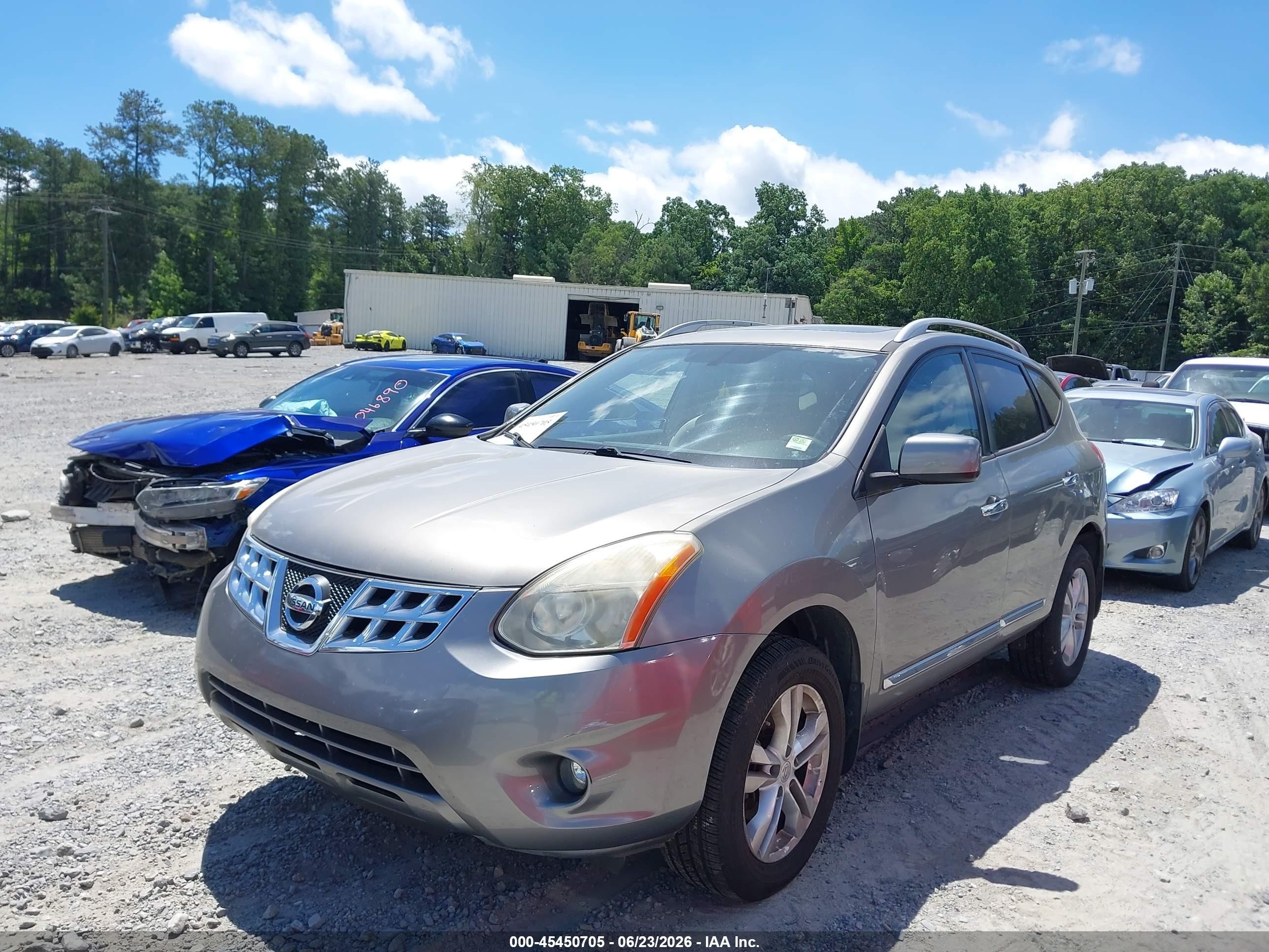 2013 Nissan Rogue Sv Gray vin: JN8AS5MV1DW125985