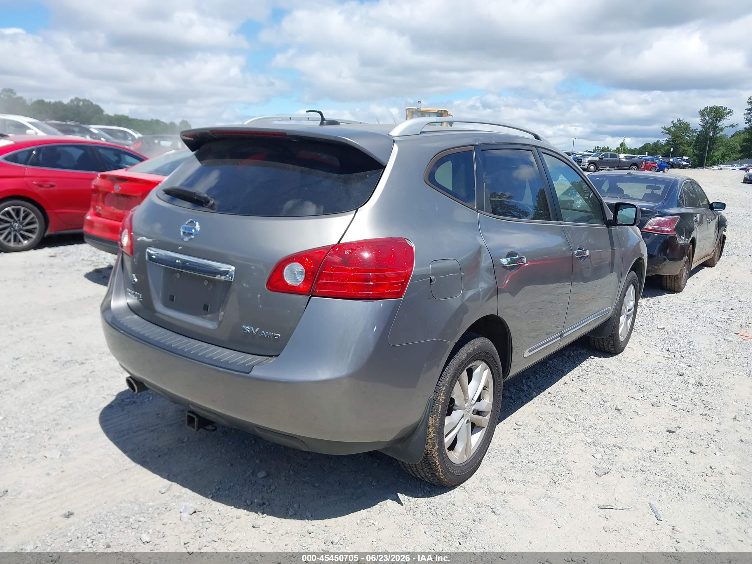 2013 Nissan Rogue Sv Gray vin: JN8AS5MV1DW125985