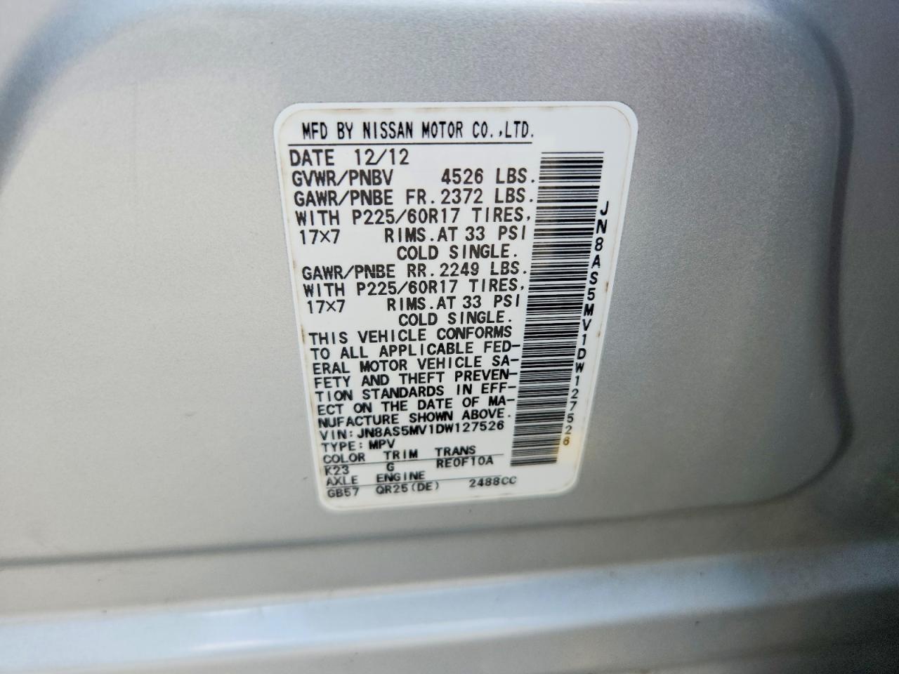 2013 Nissan Rogue S Silver vin: JN8AS5MV1DW127526