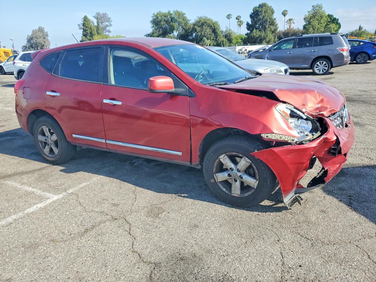 2013 Nissan Rogue S Red vin: JN8AS5MV1DW133942