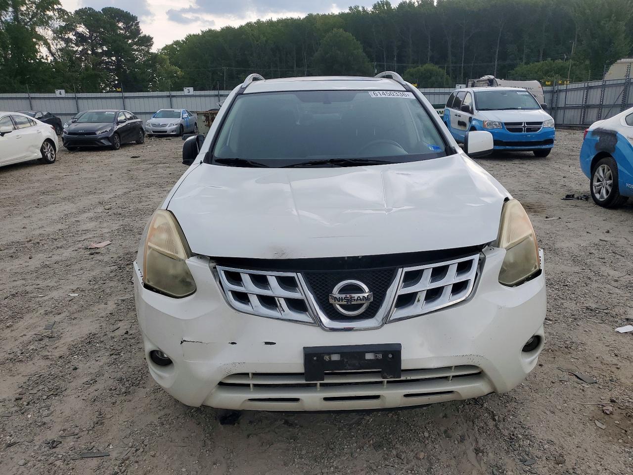 2013 Nissan Rogue S White vin: JN8AS5MV1DW135531