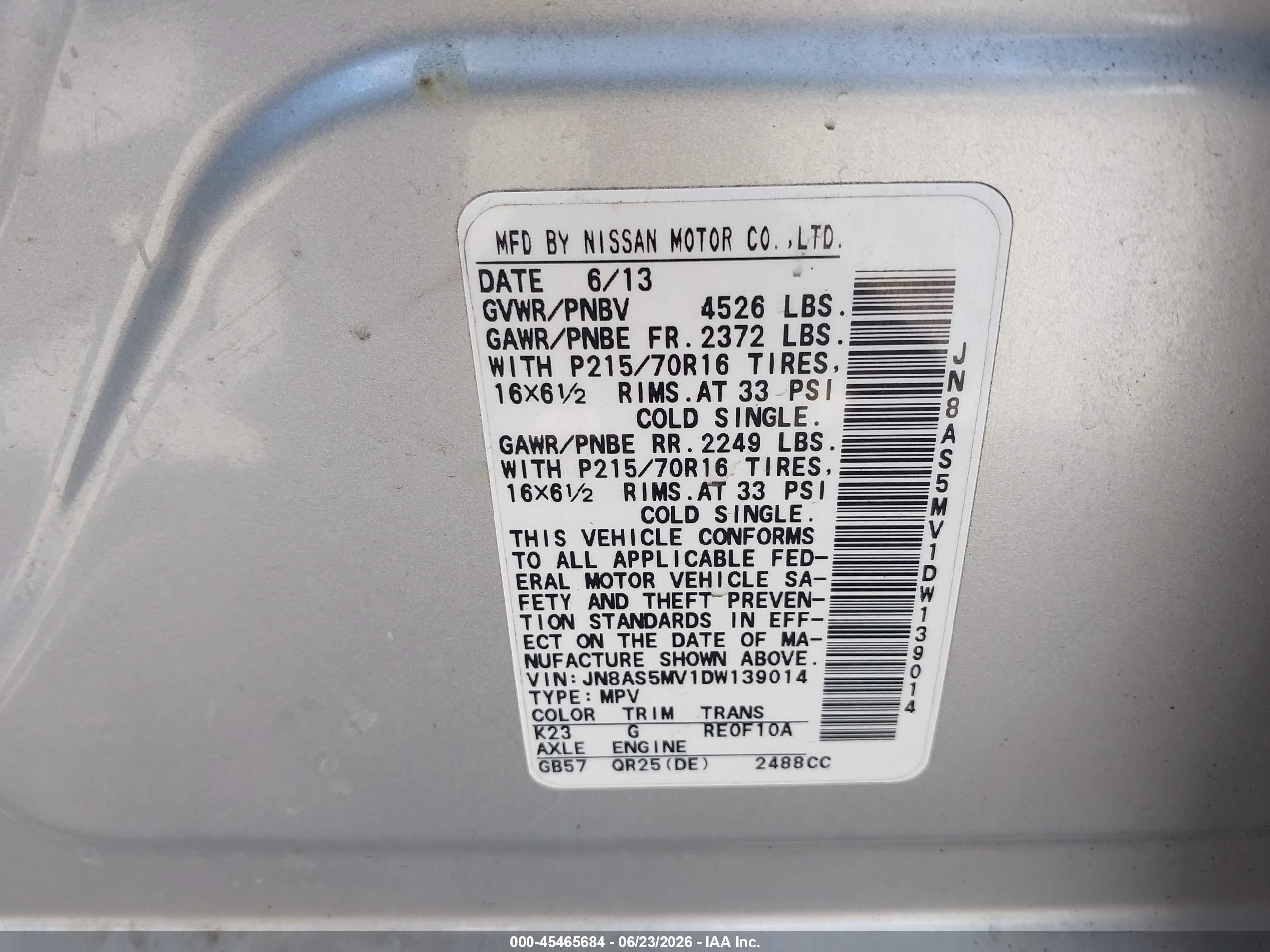 2013 Nissan Rogue S Silver vin: JN8AS5MV1DW139014