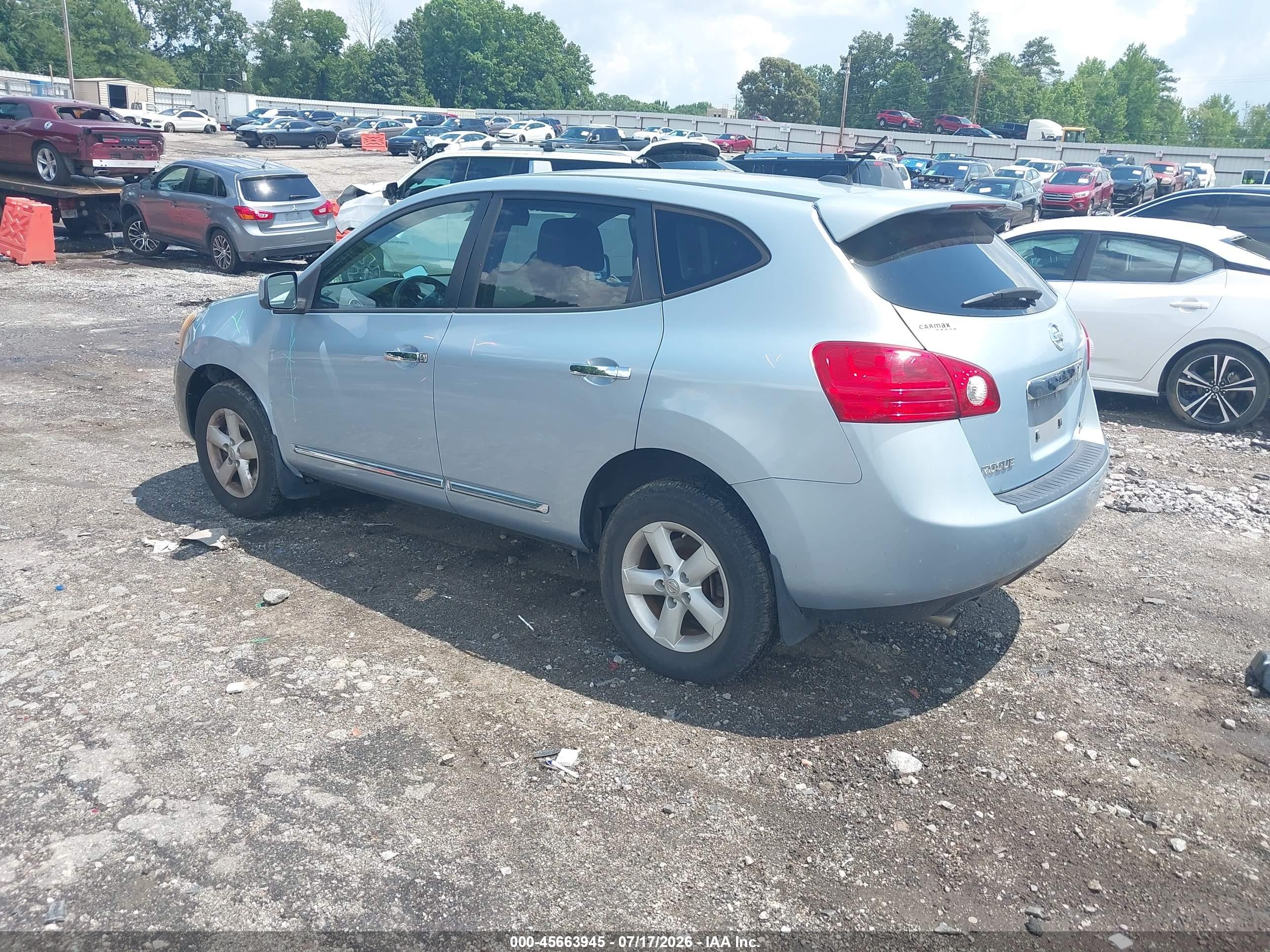 2013 Nissan Rogue S Blue vin: JN8AS5MV1DW140955