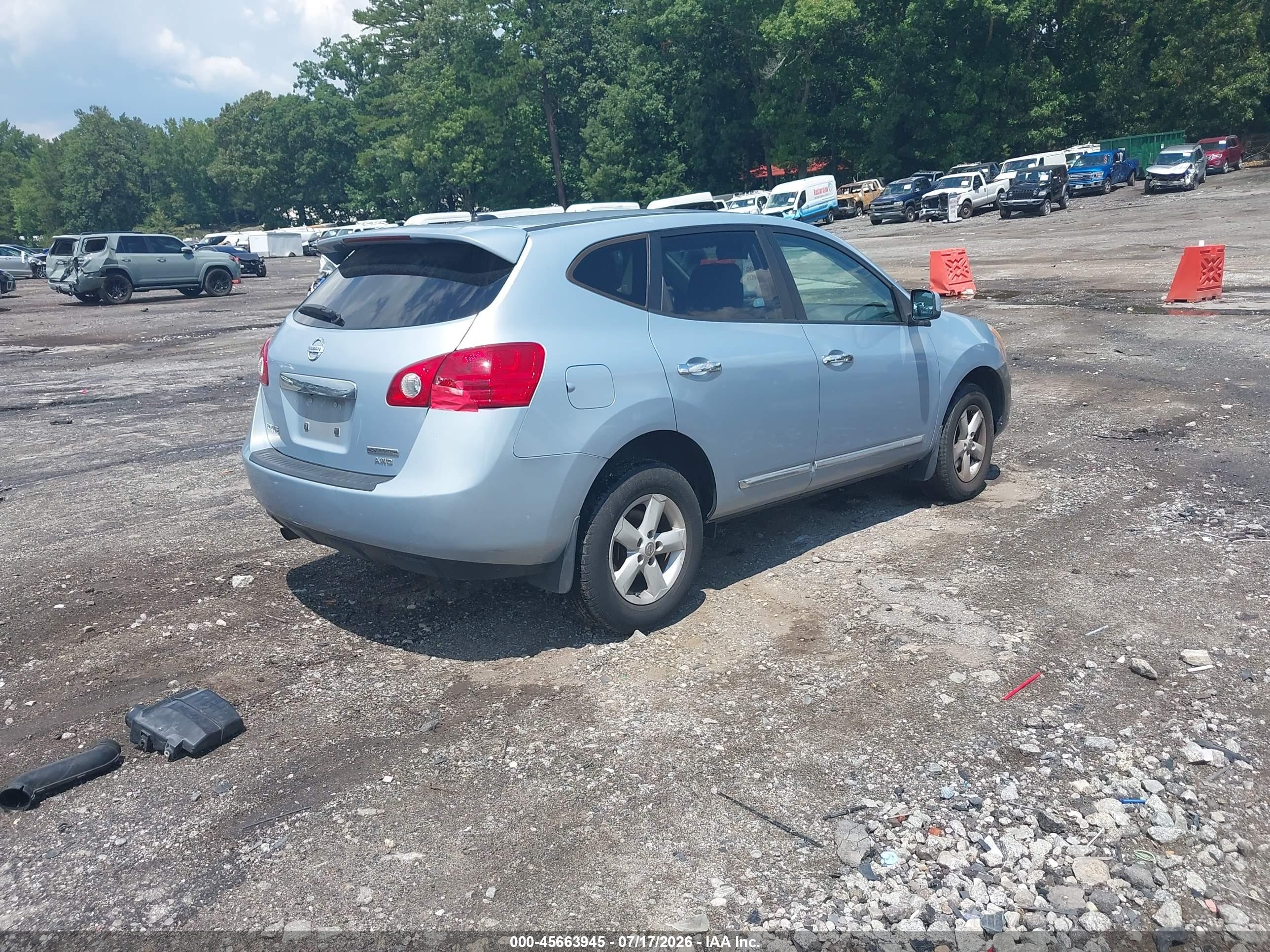 2013 Nissan Rogue S Blue vin: JN8AS5MV1DW140955