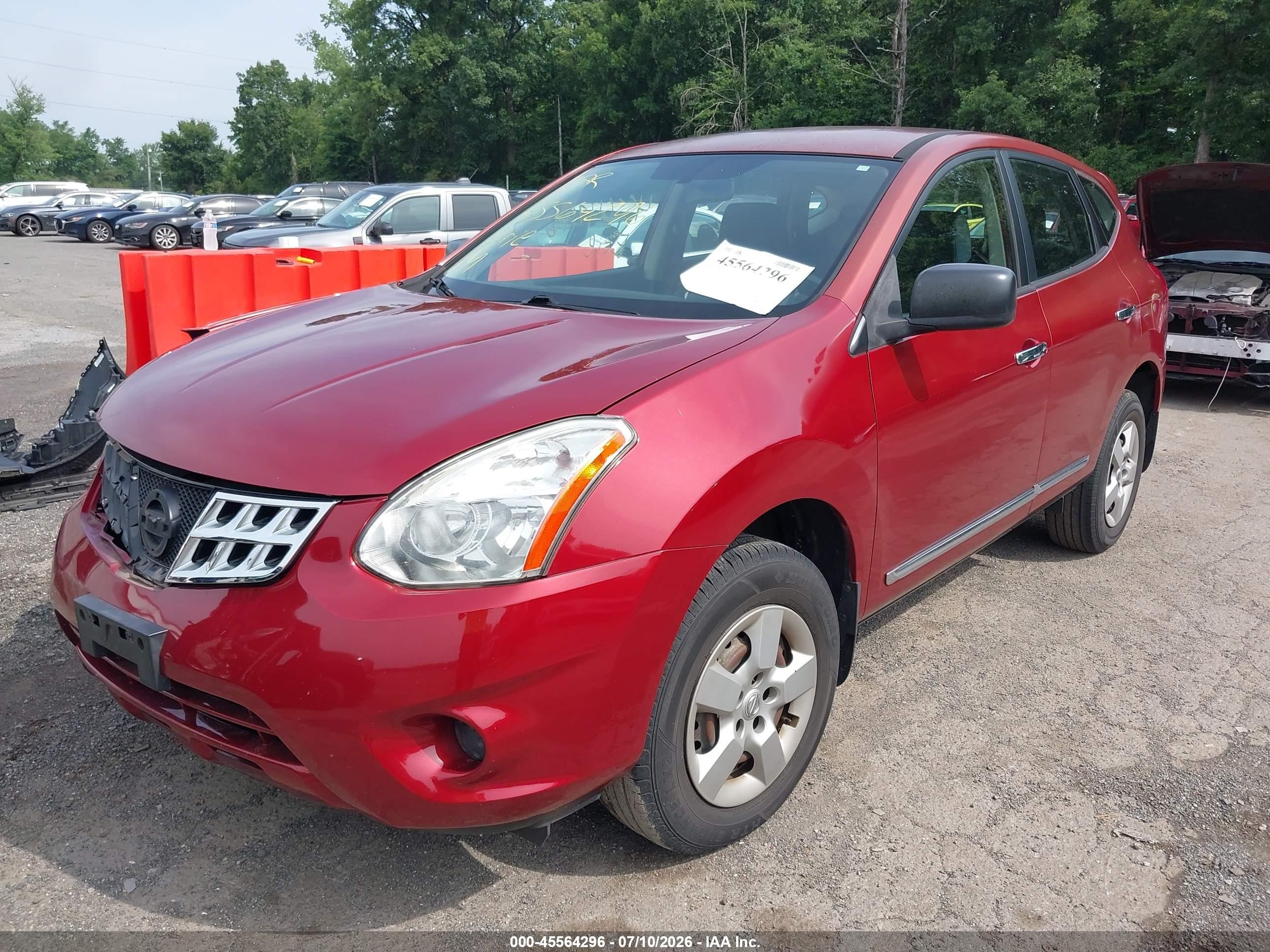 2013 Nissan Rogue S Red vin: JN8AS5MV1DW142849