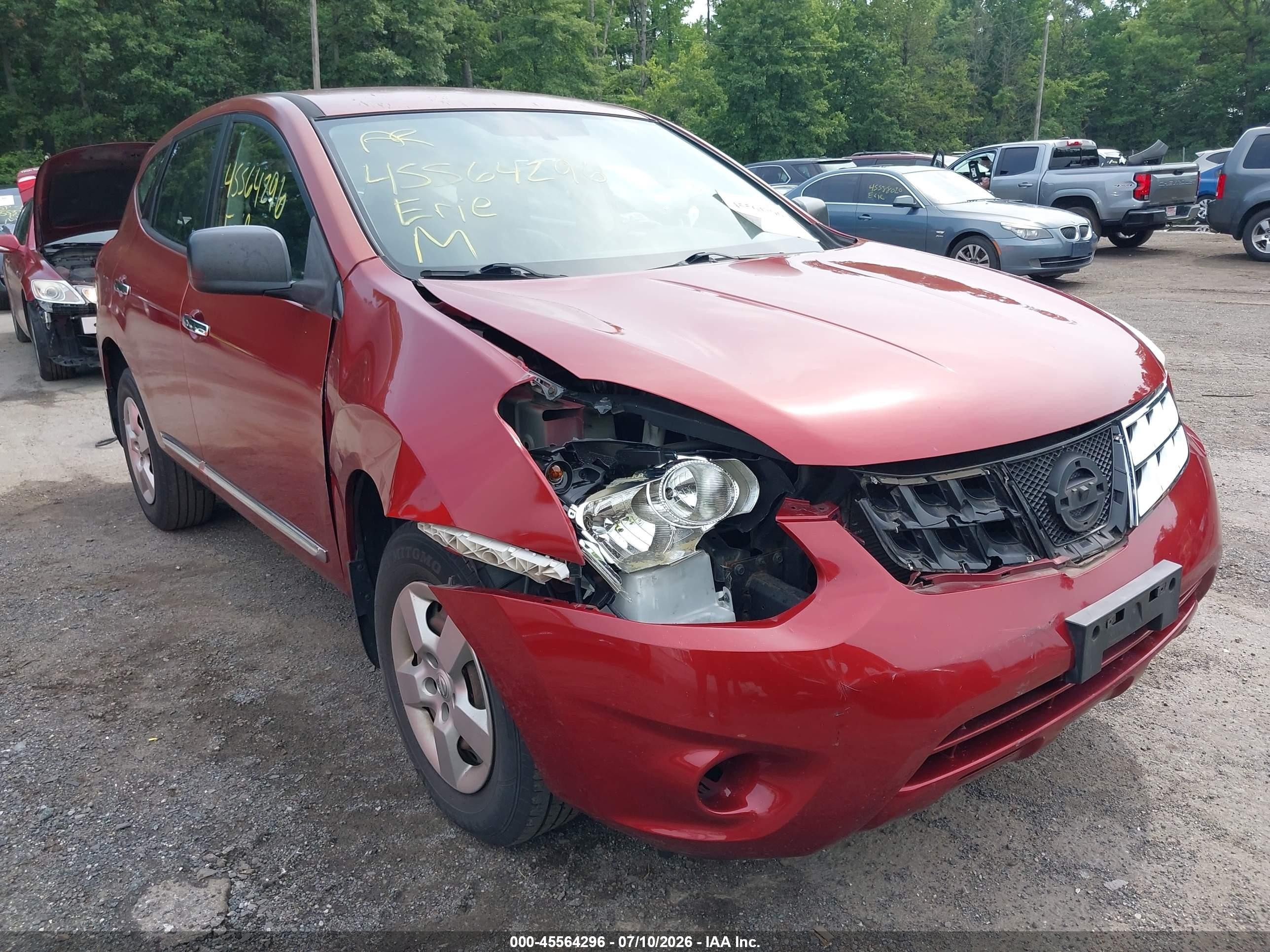 2013 Nissan Rogue S Red vin: JN8AS5MV1DW142849