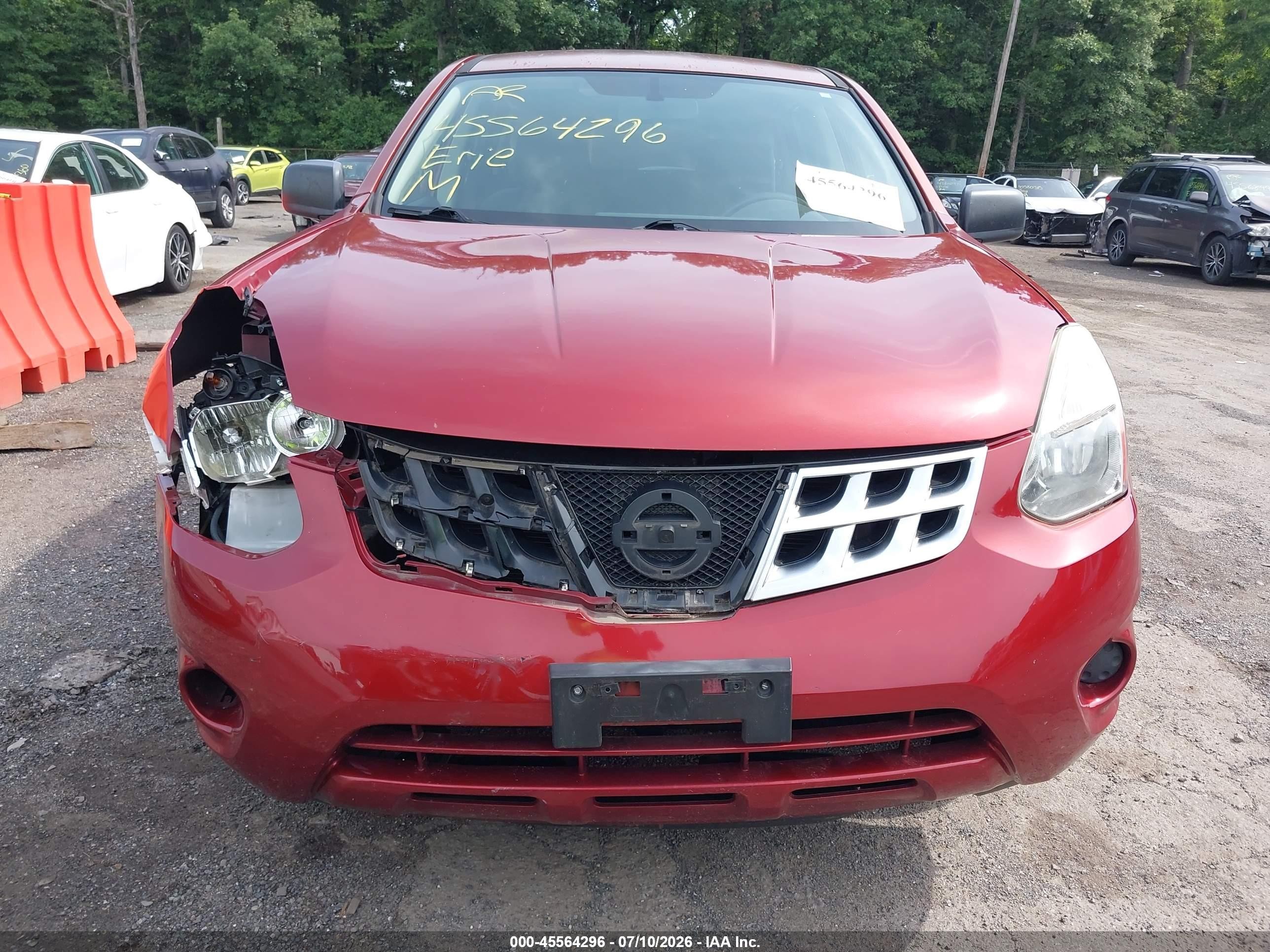 2013 Nissan Rogue S Red vin: JN8AS5MV1DW142849