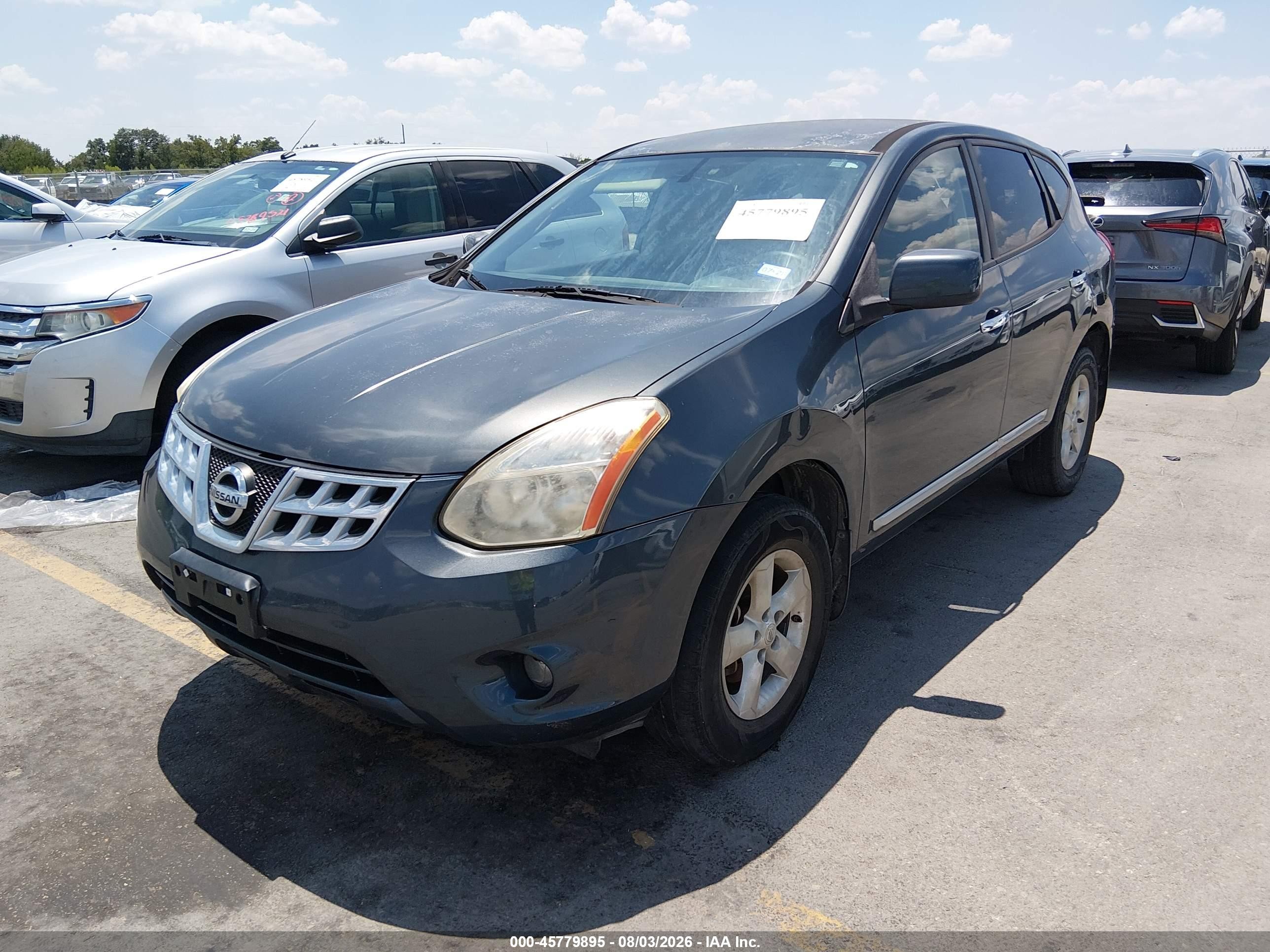2013 Nissan Rogue S Gray vin: JN8AS5MV1DW600518