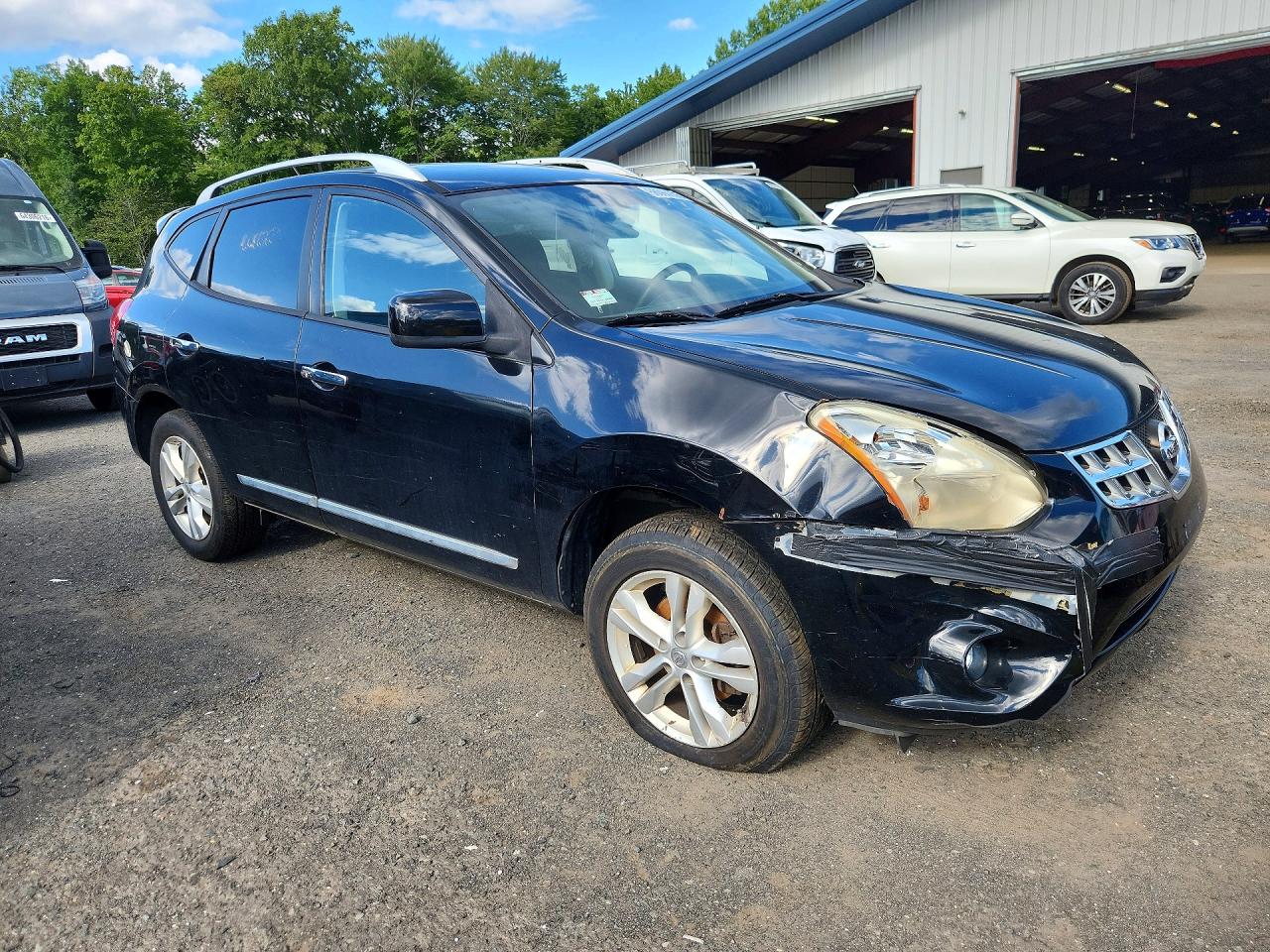 2013 Nissan Rogue S Black vin: JN8AS5MV1DW604326