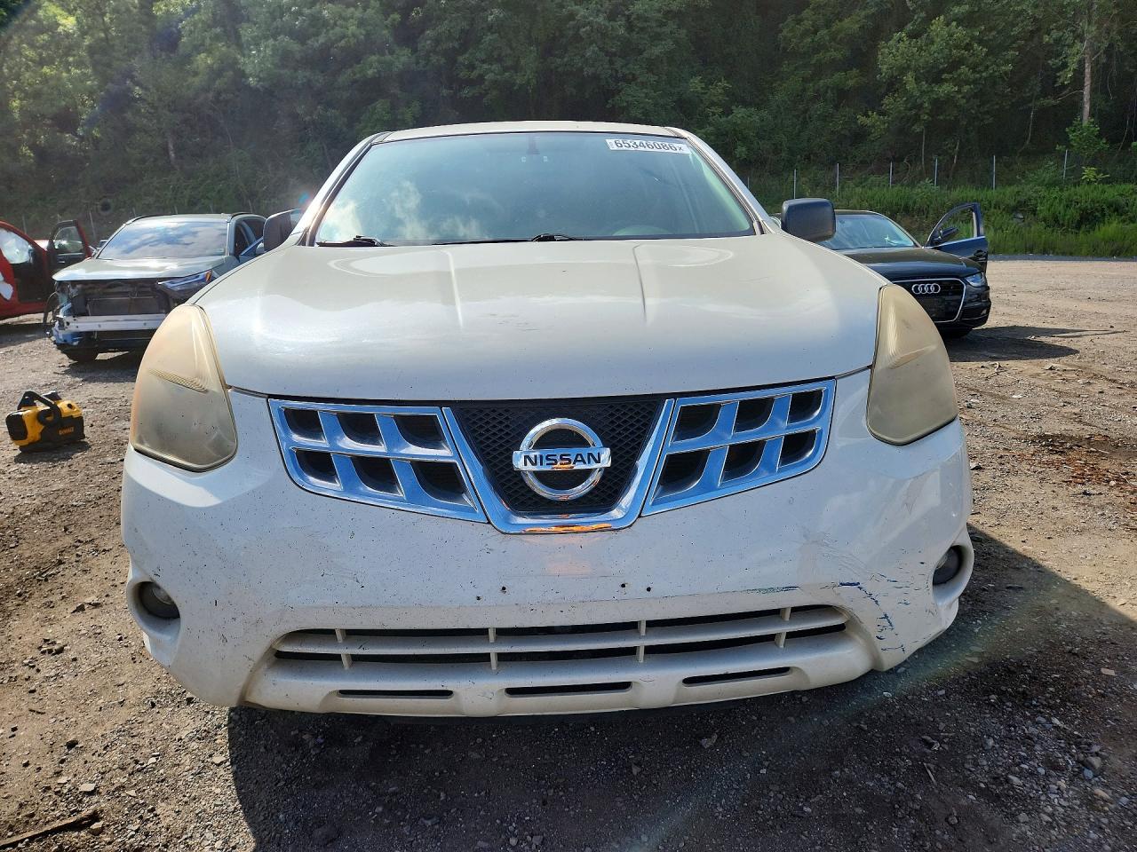 2013 Nissan Rogue S White vin: JN8AS5MV1DW619330