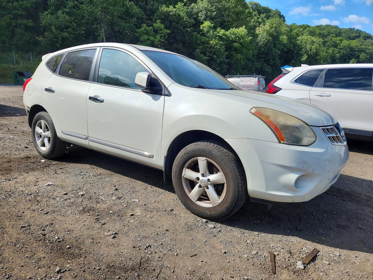 2013 Nissan Rogue S White vin: JN8AS5MV1DW619330