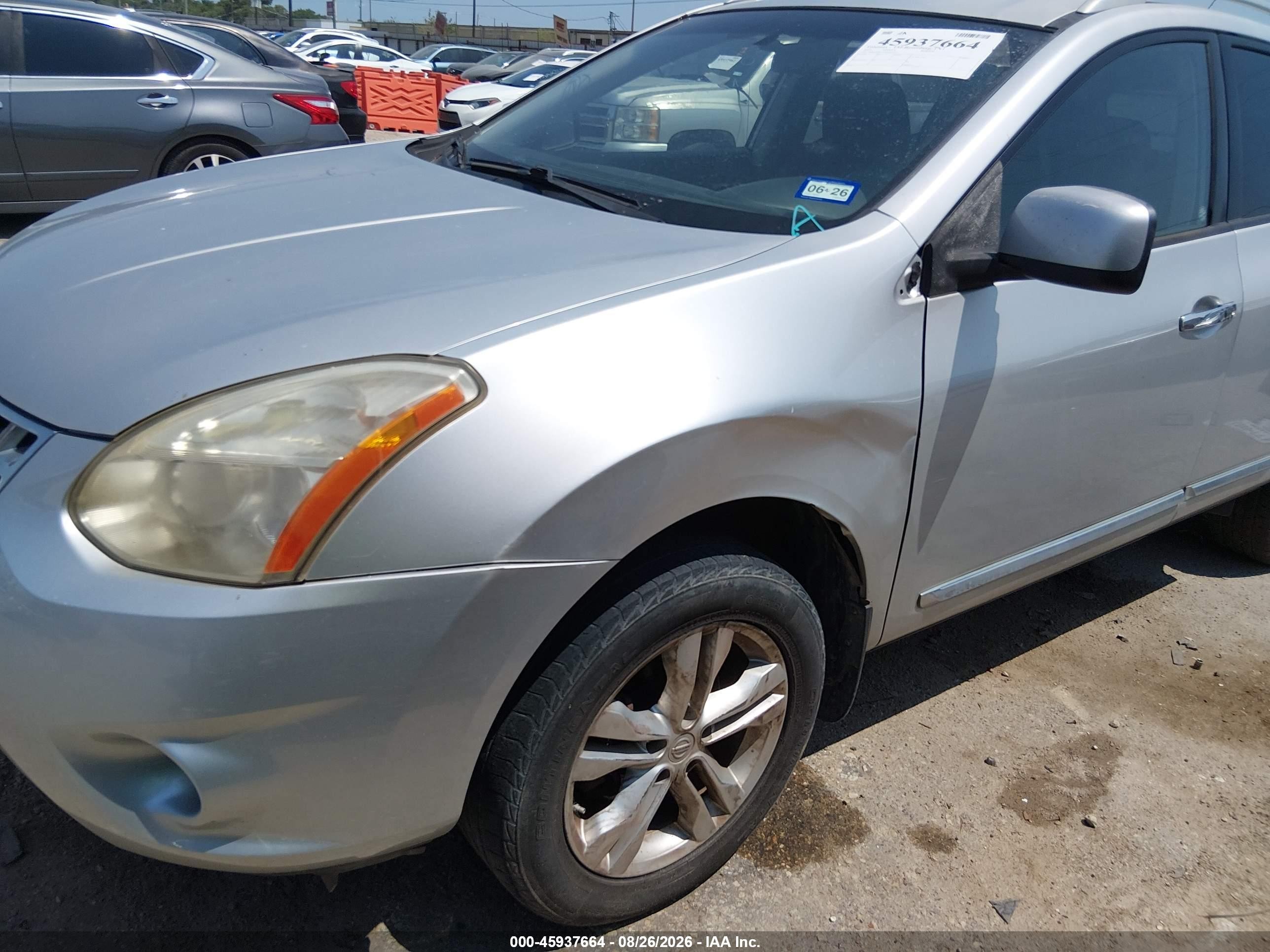 2013 Nissan Rogue Sv Silver vin: JN8AS5MV1DW630795