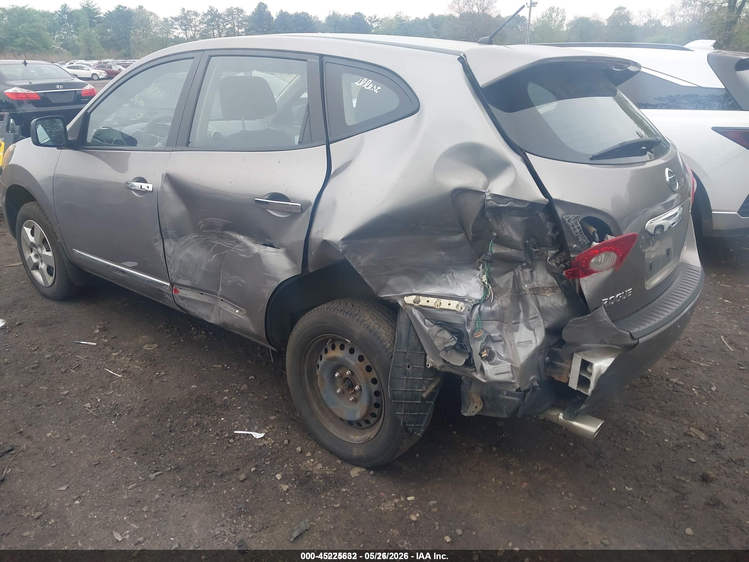 2013 Nissan Rogue S Gray vin: JN8AS5MV1DW636385