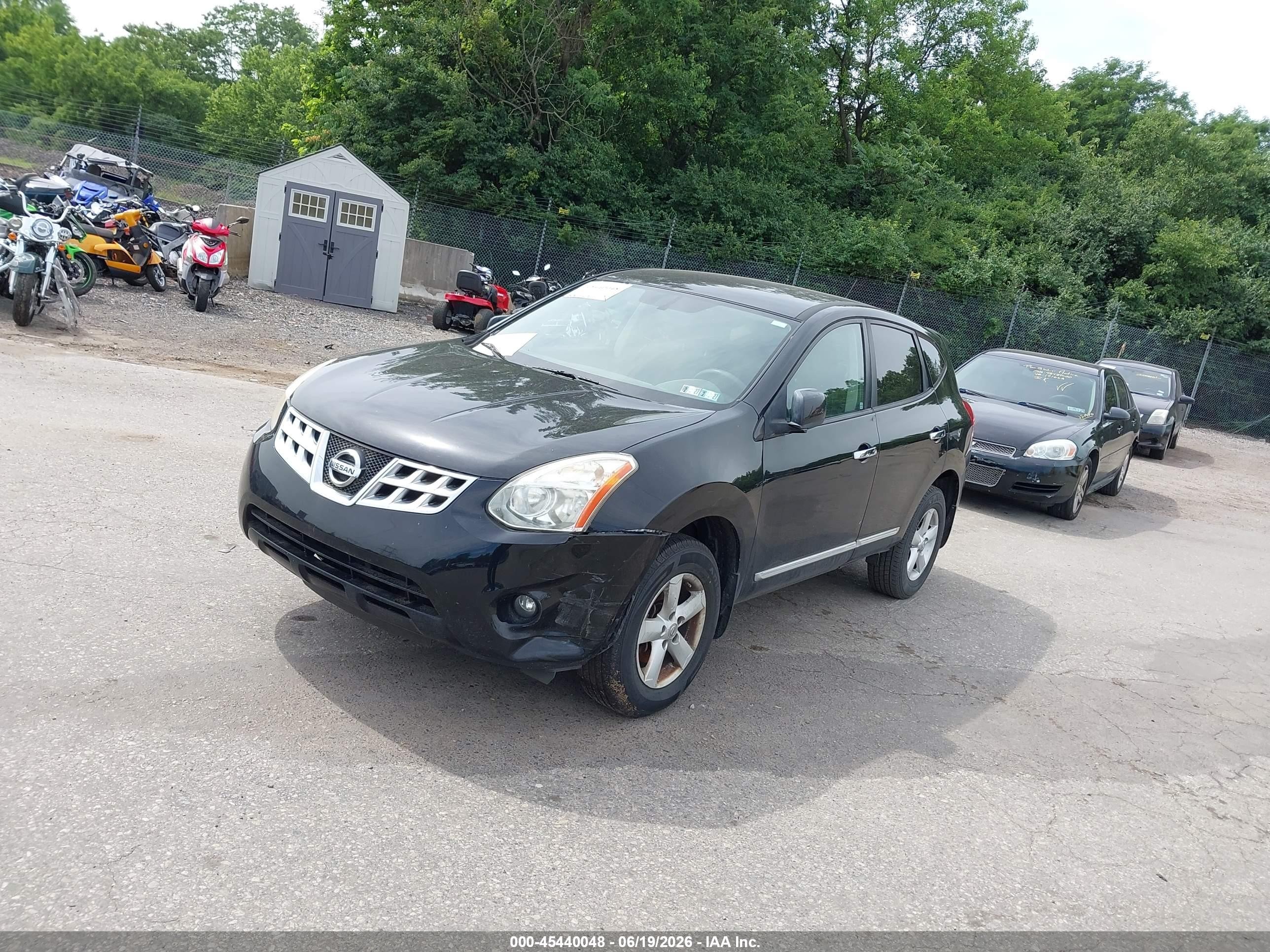 2013 Nissan Rogue S Black vin: JN8AS5MV1DW654174