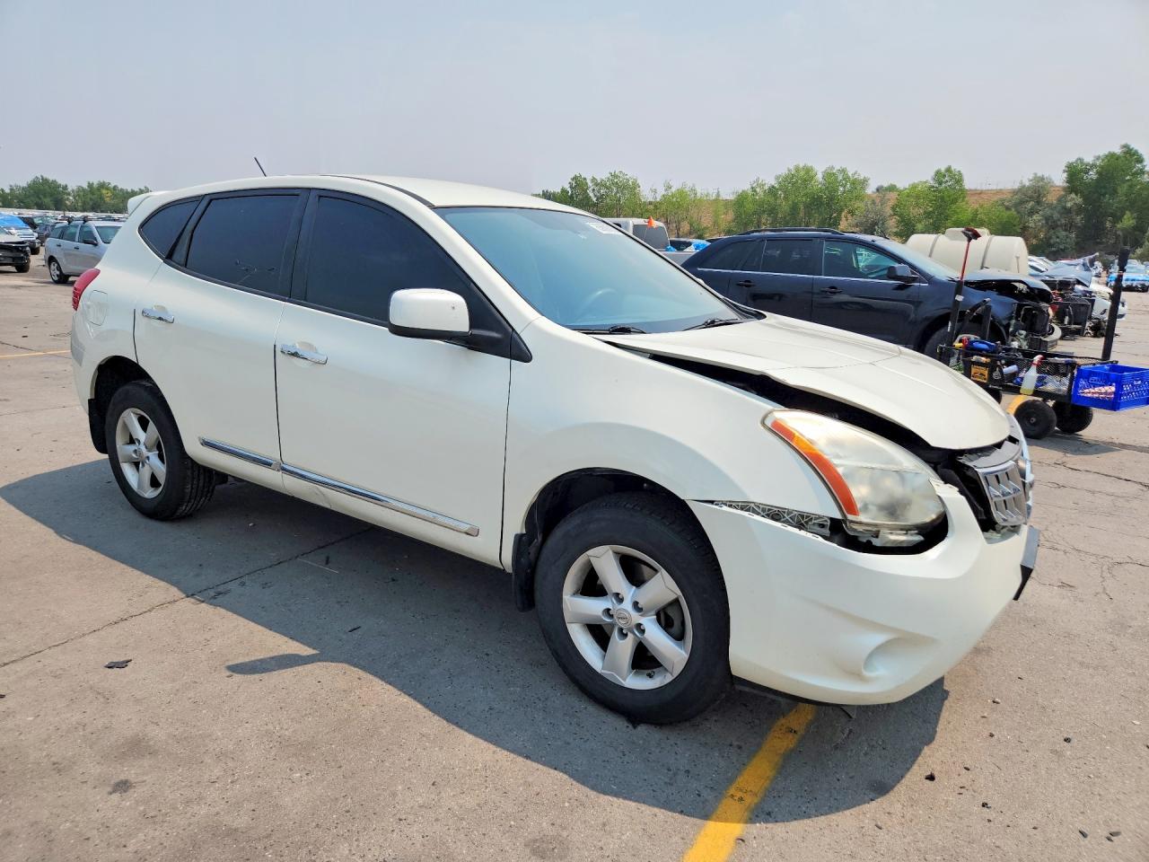 2013 Nissan Rogue S White vin: JN8AS5MV1DW664087