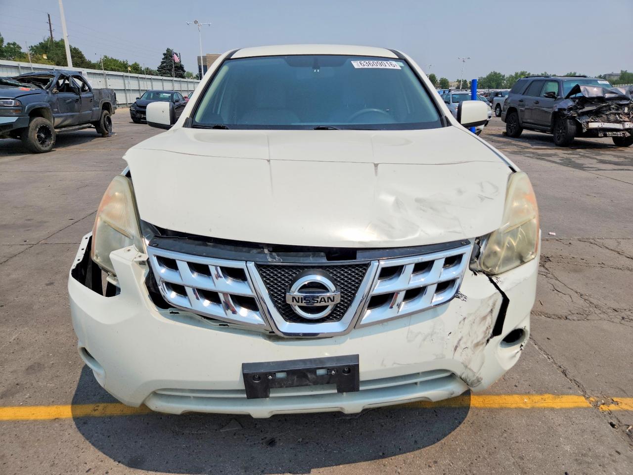 2013 Nissan Rogue S White vin: JN8AS5MV1DW664087
