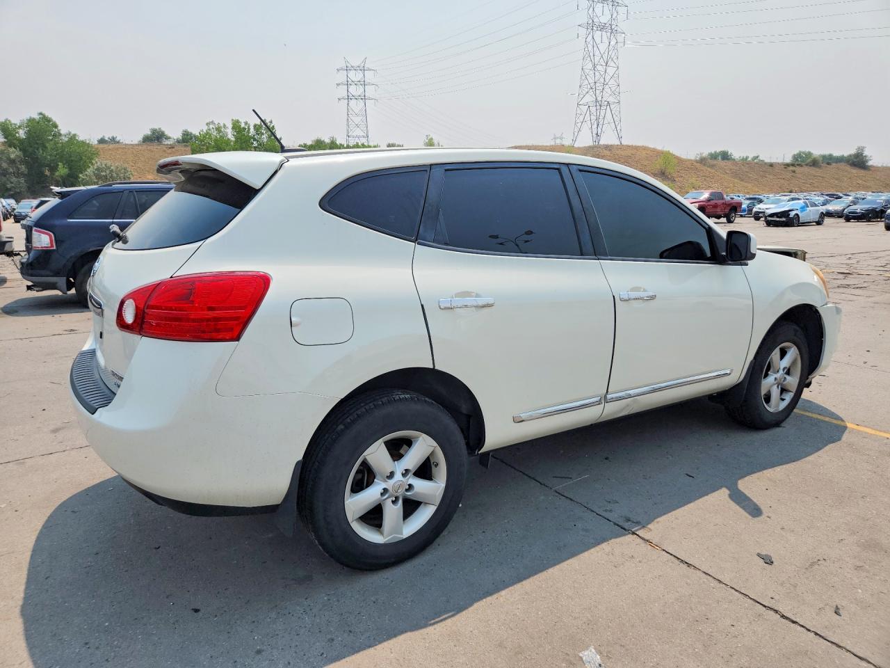 2013 Nissan Rogue S White vin: JN8AS5MV1DW664087