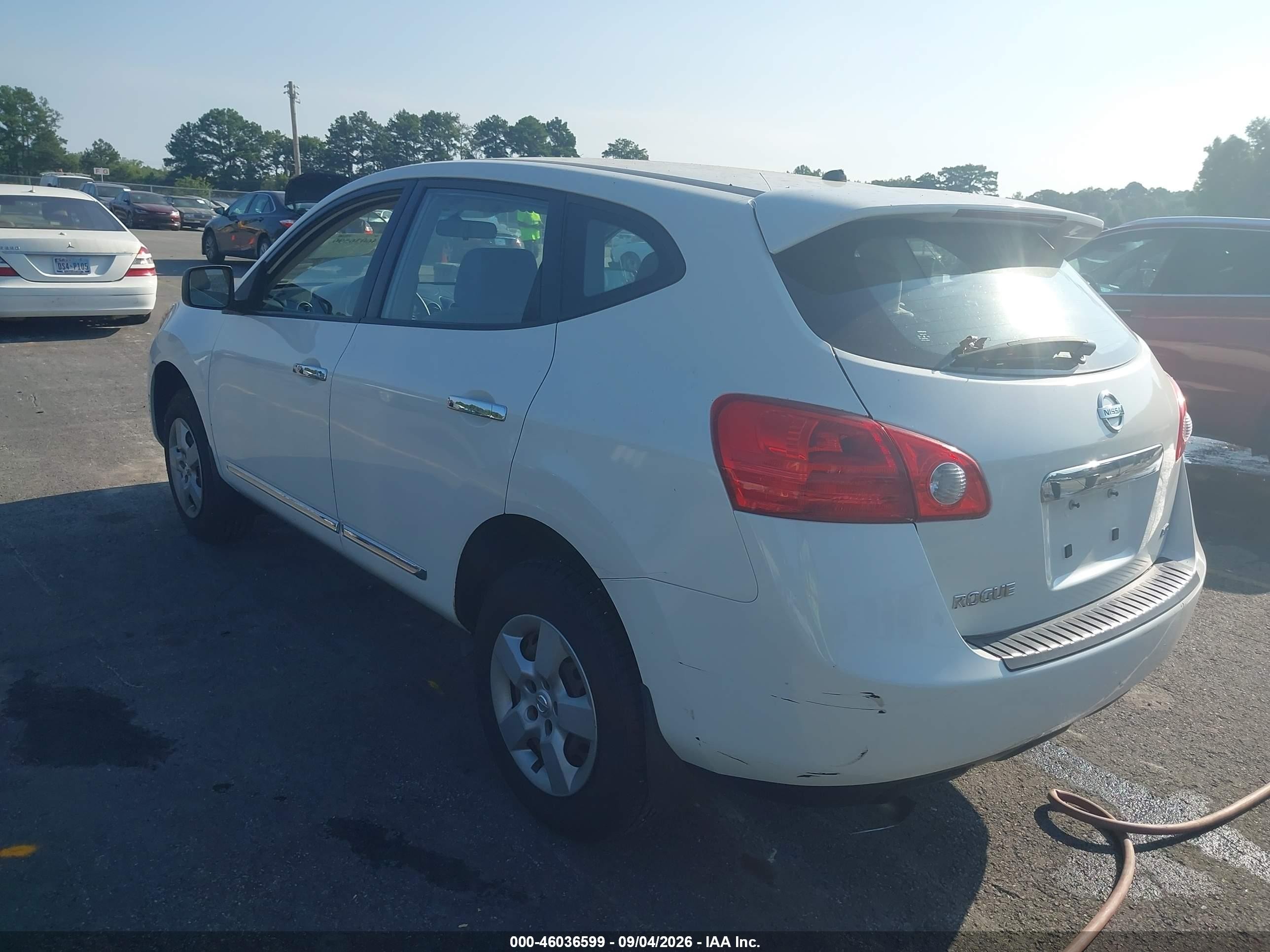 2013 Nissan Rogue S White vin: JN8AS5MV1DW664915