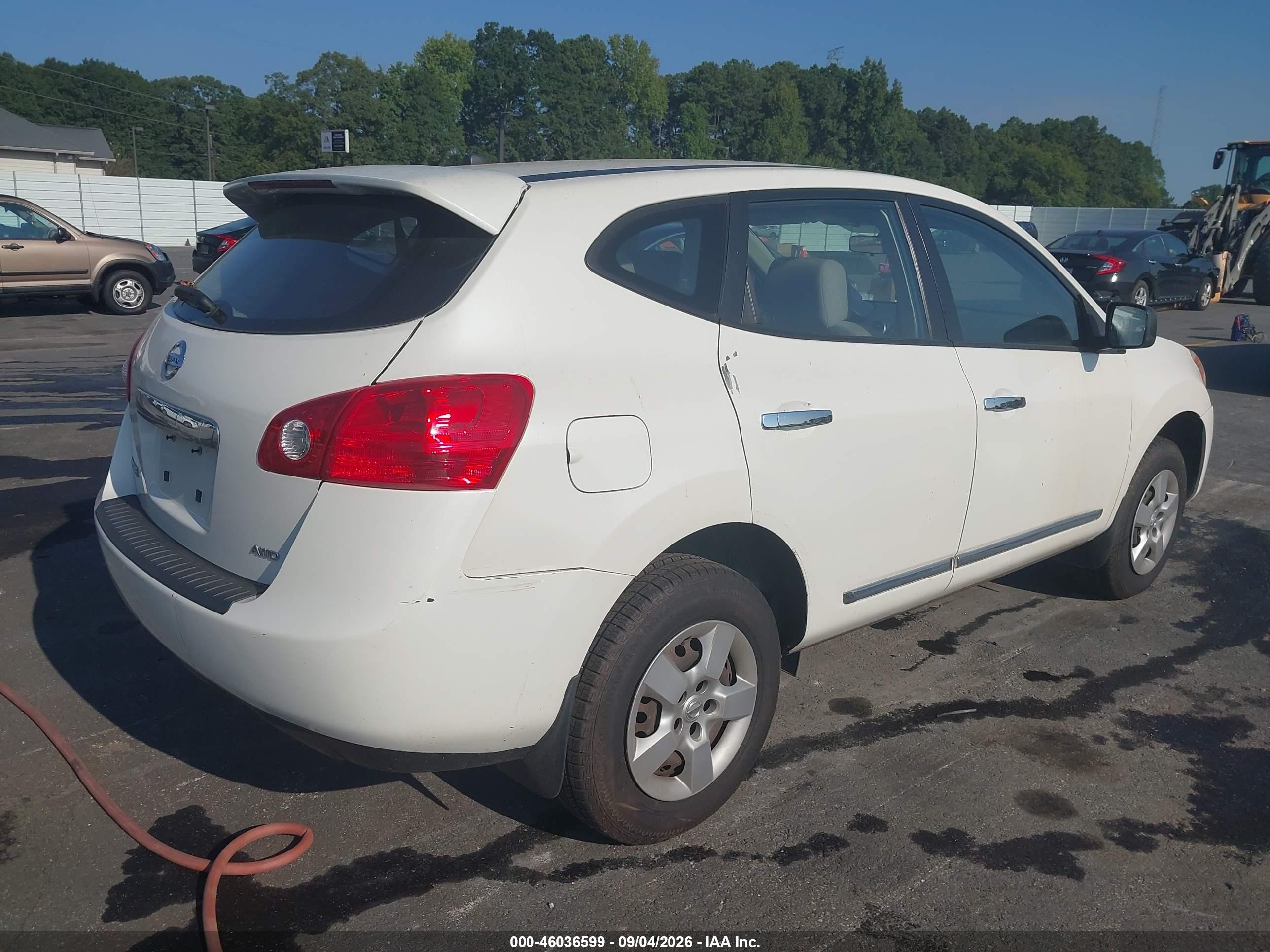 2013 Nissan Rogue S White vin: JN8AS5MV1DW664915