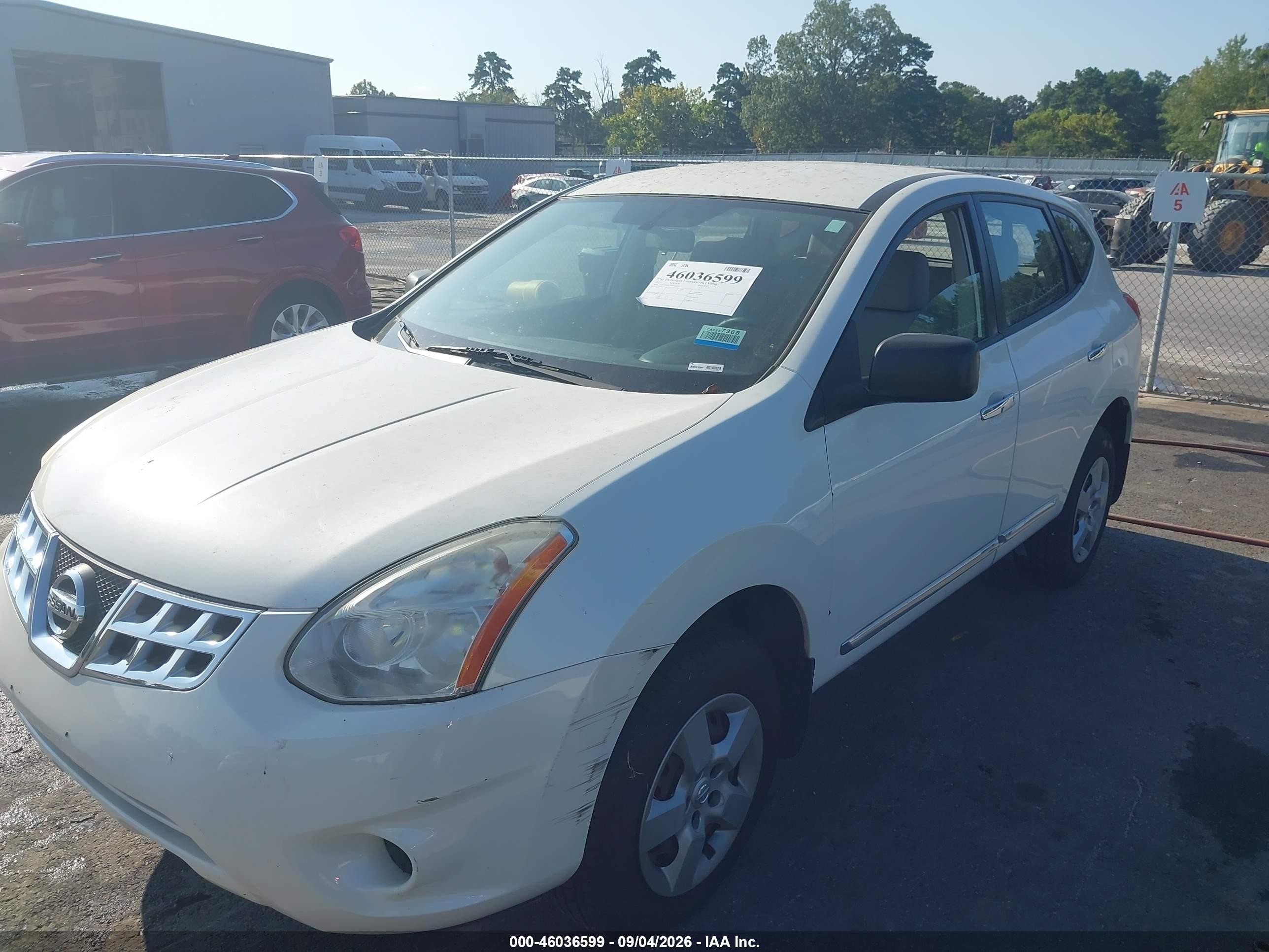 2013 Nissan Rogue S White vin: JN8AS5MV1DW664915