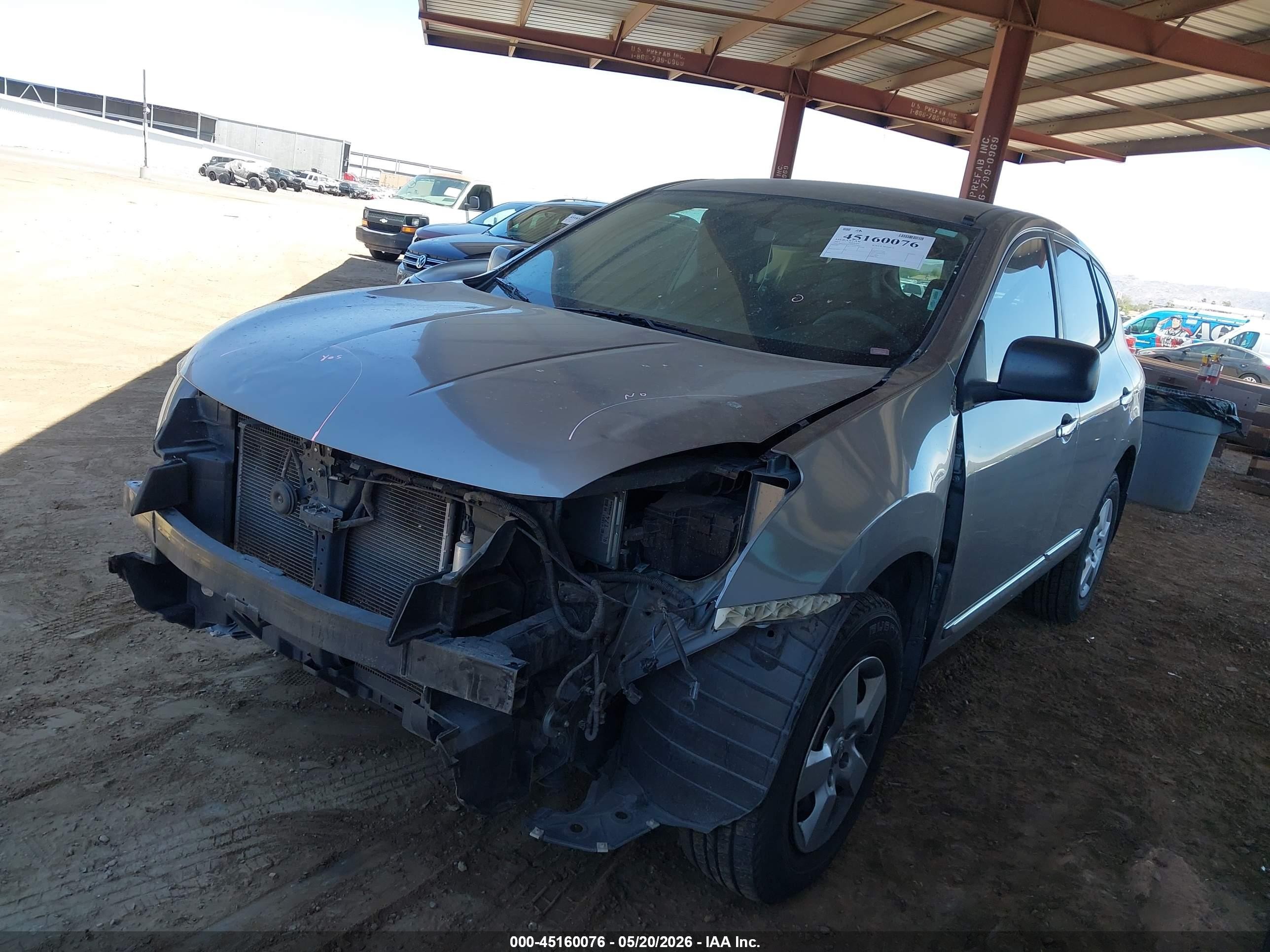 2014 Nissan Rogue Select S Серый vin: JN8AS5MV1EW703651