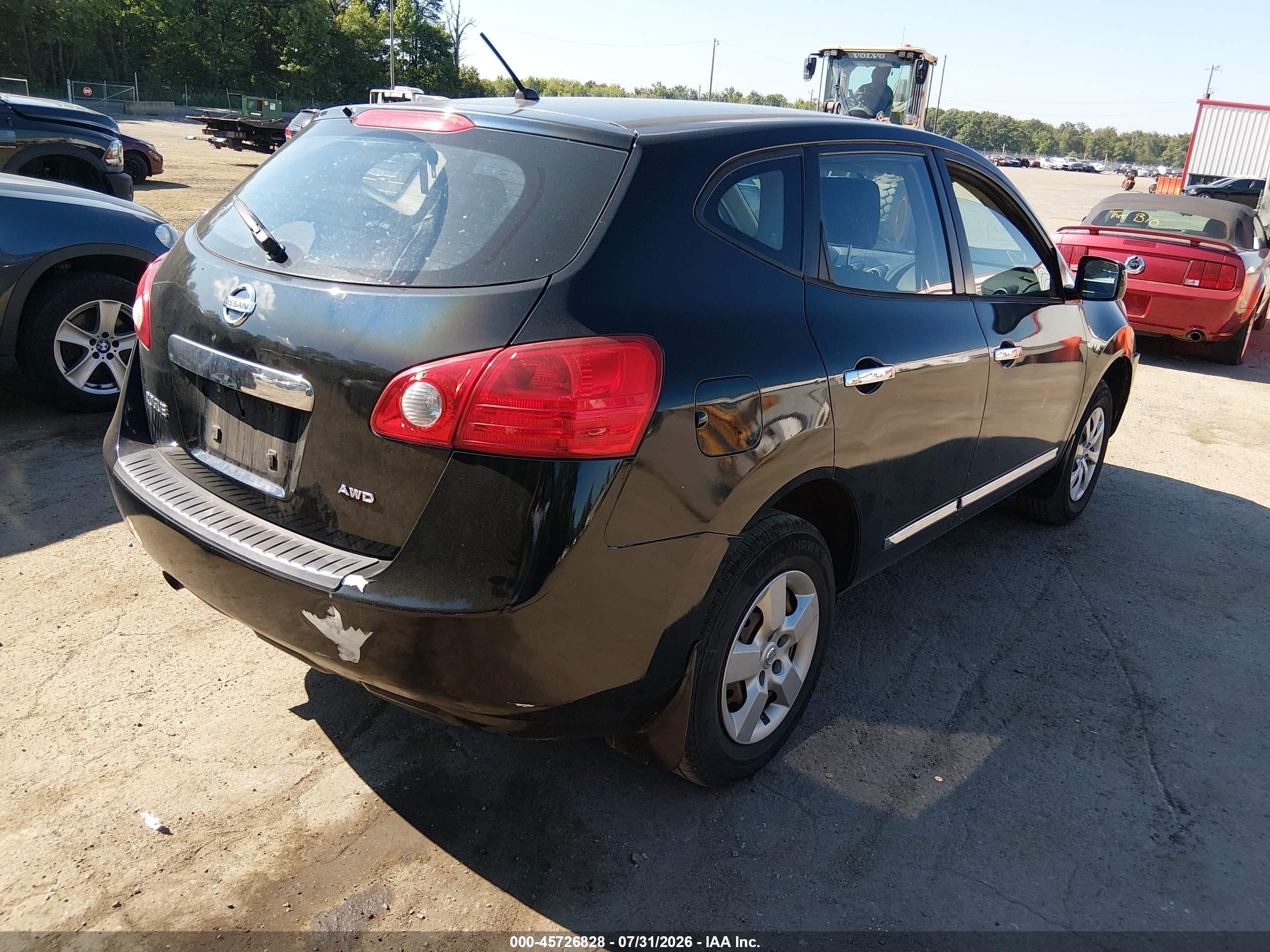 2014 Nissan Rogue Select S Black vin: JN8AS5MV1EW703777